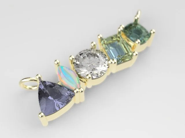 CAD Render - Gemstone Pendant