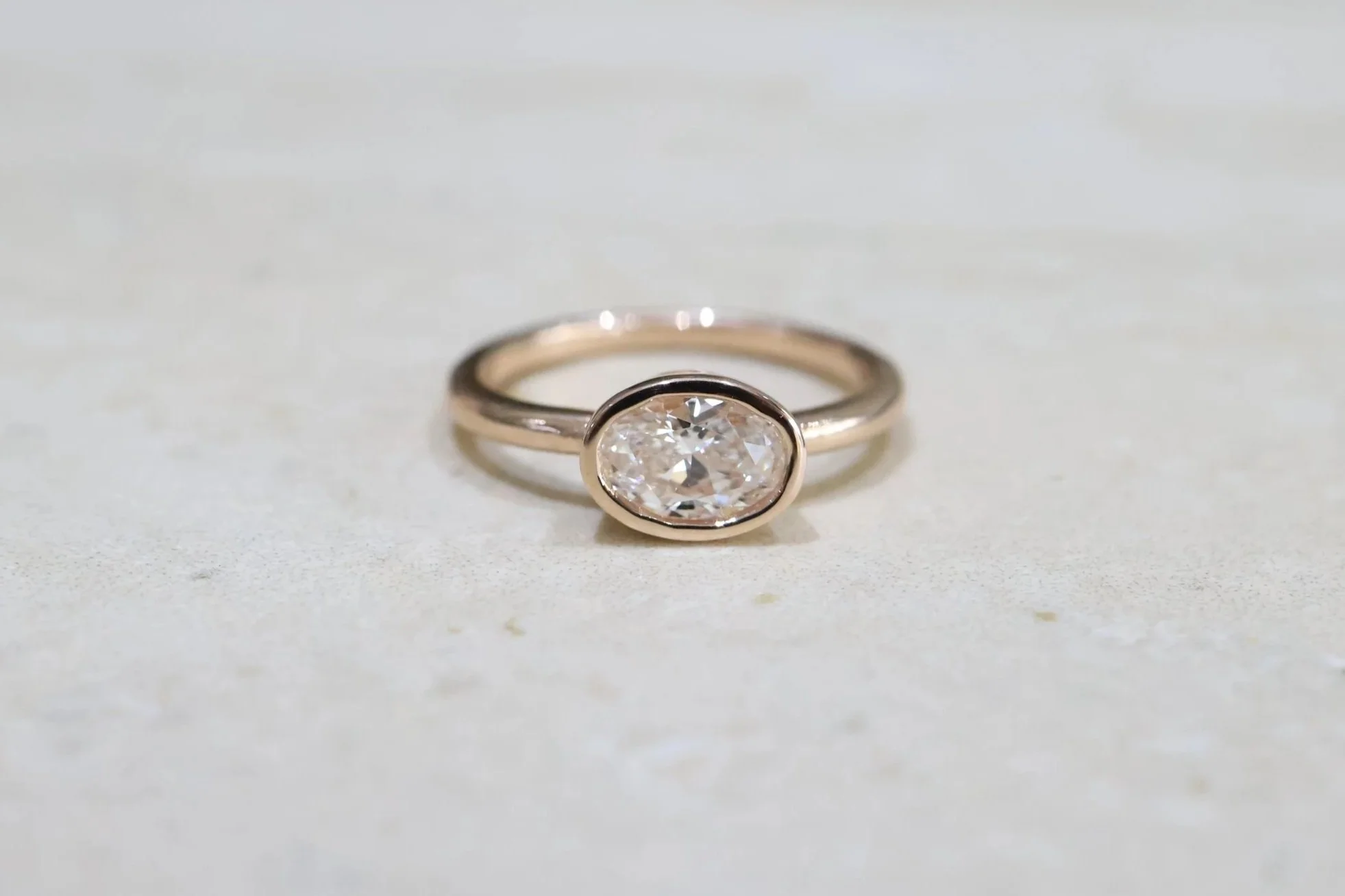 9ct Rose Gold 0.75ct Oval Cut Lab-Grown Diamond Ring