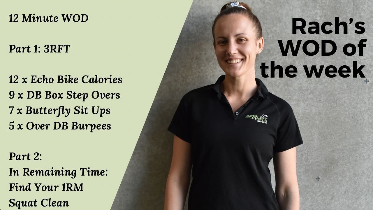 AmpFit Fam 💚
It&rsquo;s time to make use of the Open Gym &amp; get to work 🏋🏽&zwj;♀️
All our memberships include use of the gym for your own workouts, so why not come in and give Coach Rach&rsquo;s WOD of the week a go ☑️
This week&rsquo;s sesh is