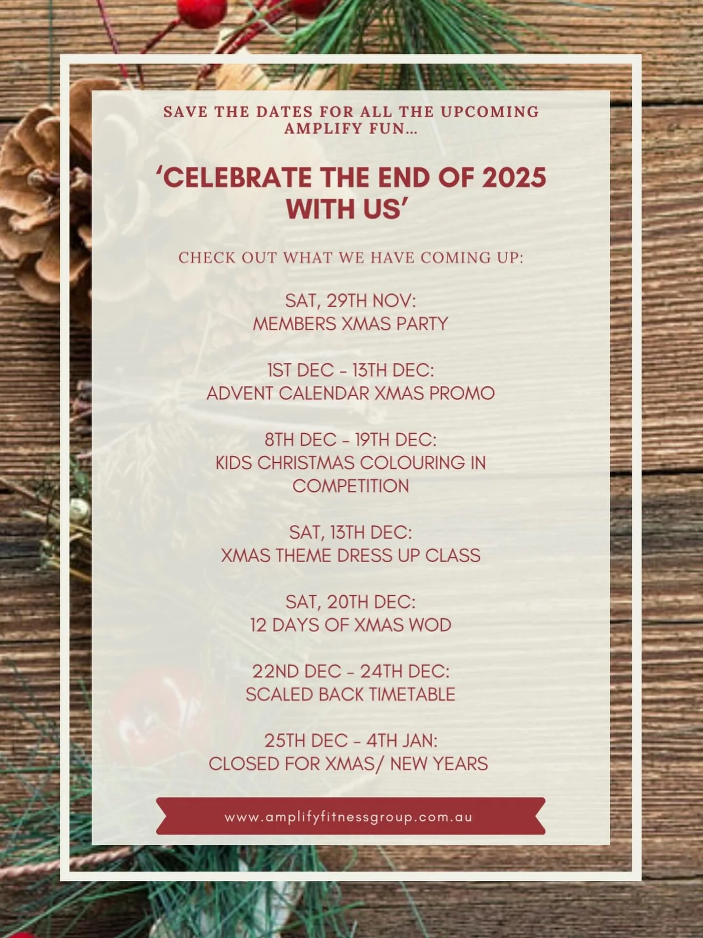 Cue the Christmas Lights &amp; Decoration Set Up in the Gym, because our December in JAM PACKED with festive sh*t (like always) 🎄🎅
We still can&rsquo;t believe it&rsquo;s November &amp; that we are now getting ready for Christmas 🤩
Make sure you s