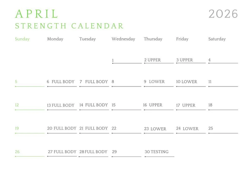Check out Amplify&rsquo;s Strength Class Calendar for April 🗓
So members, SCREENSHOT &amp; SAVE this bad boy so you know what class is when!! 
We also have our next Strength Testing Session on the 30th 🙌🏼
Book your classes &amp; come get involved 