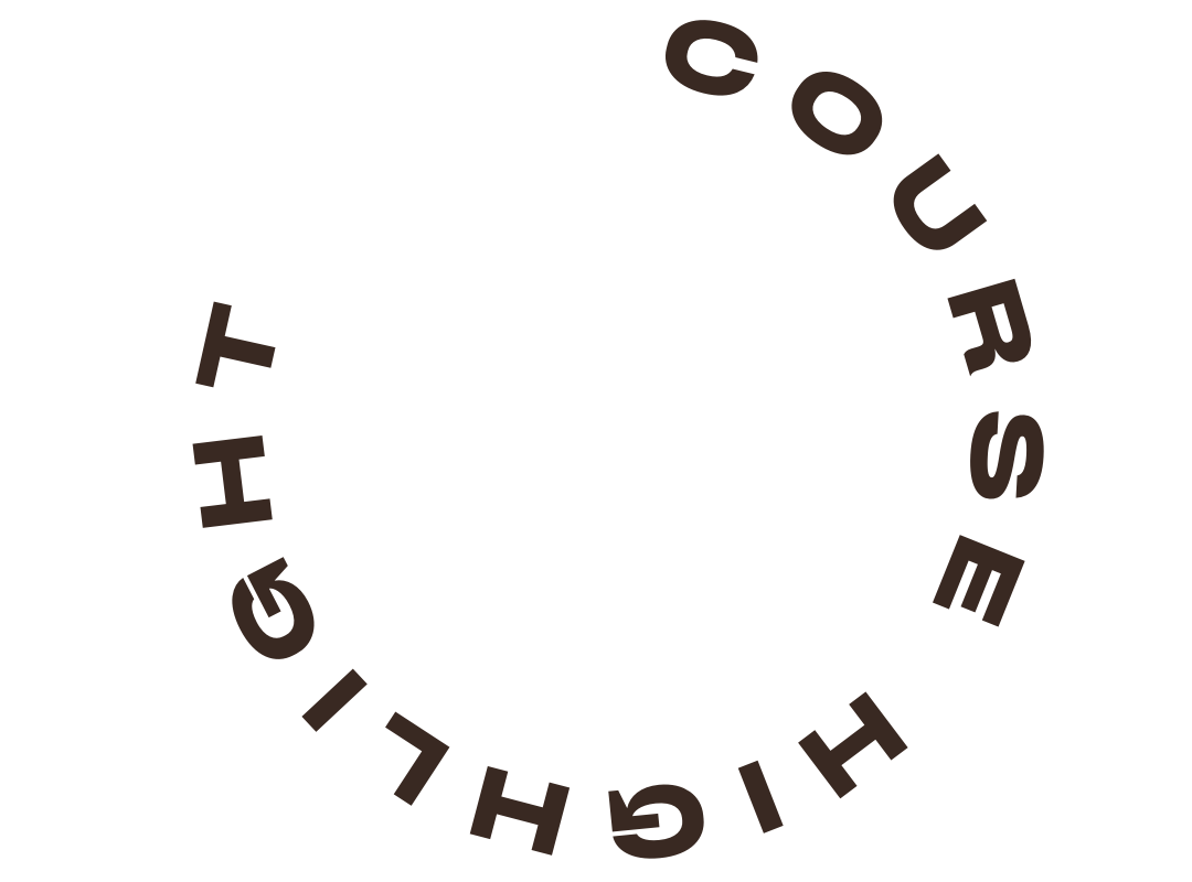 Black circular logo with the text 'HIGHER EDUCATION' and 'COURS' around the edge.