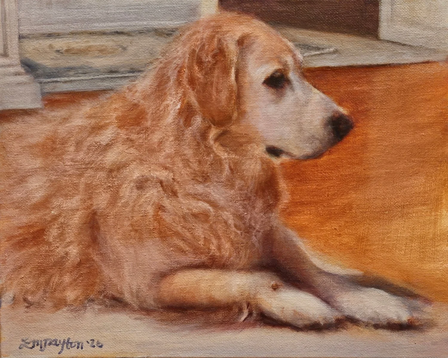 Lucy
8"x10"
Acrylic on Linen Board