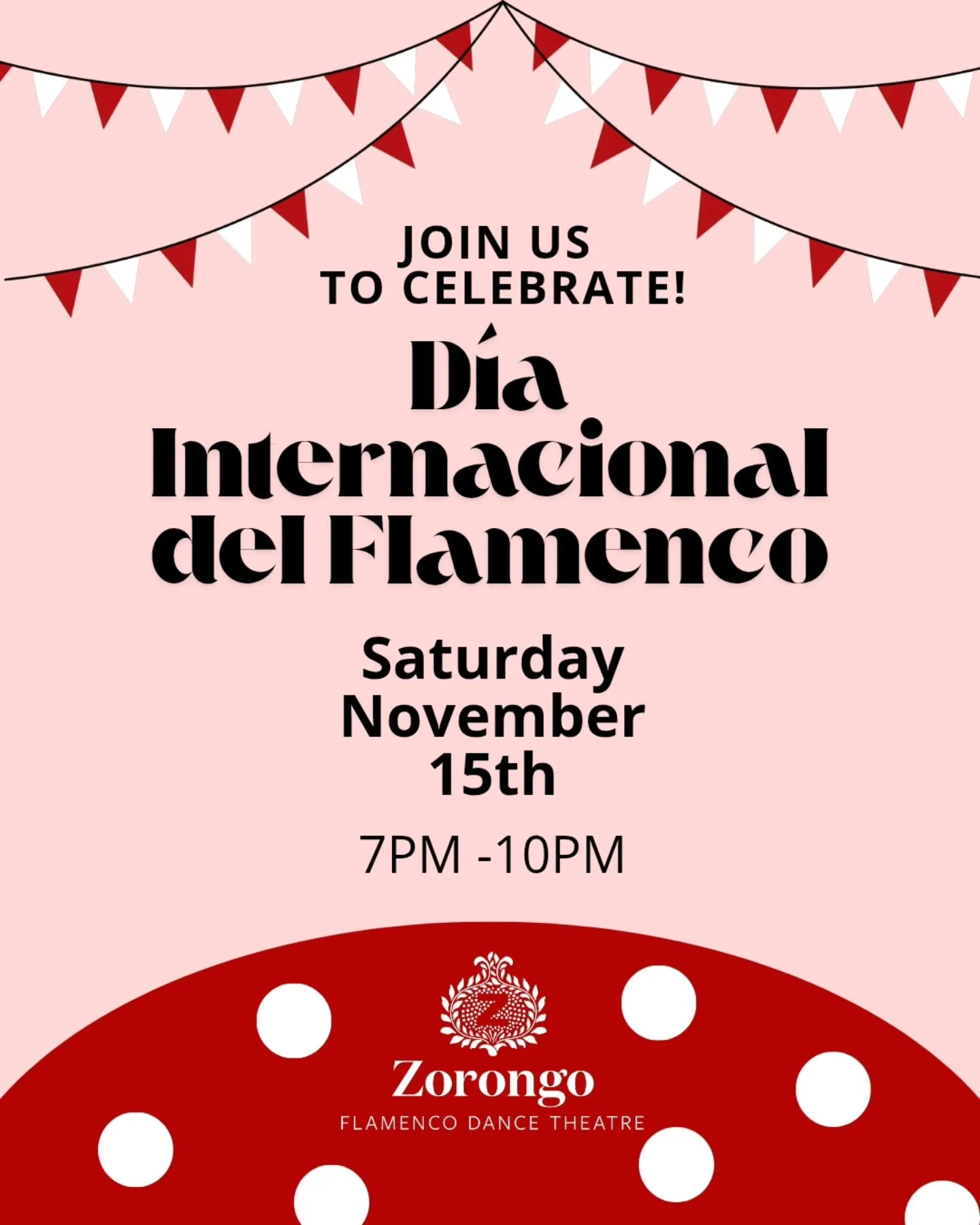 Celebrate D&iacute;a Internacional del Flamenco with us at the Zorongo Studio!
A day to enjoy music, dance, and community as we honor flamenco being named a UNESCO Intangible Cultural
Heritage of Humanity🇪🇸.

Come mingle, connect with fellow memb