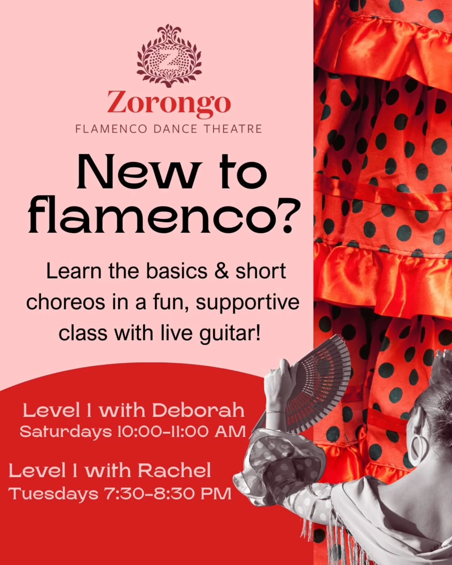 Ready to try something new? 🔥
Level 1 is open for beginners! No experience needed.
Strong footwork, powerful expression, and so much fun! 
Register now on our website: https://zorongo.org/registration