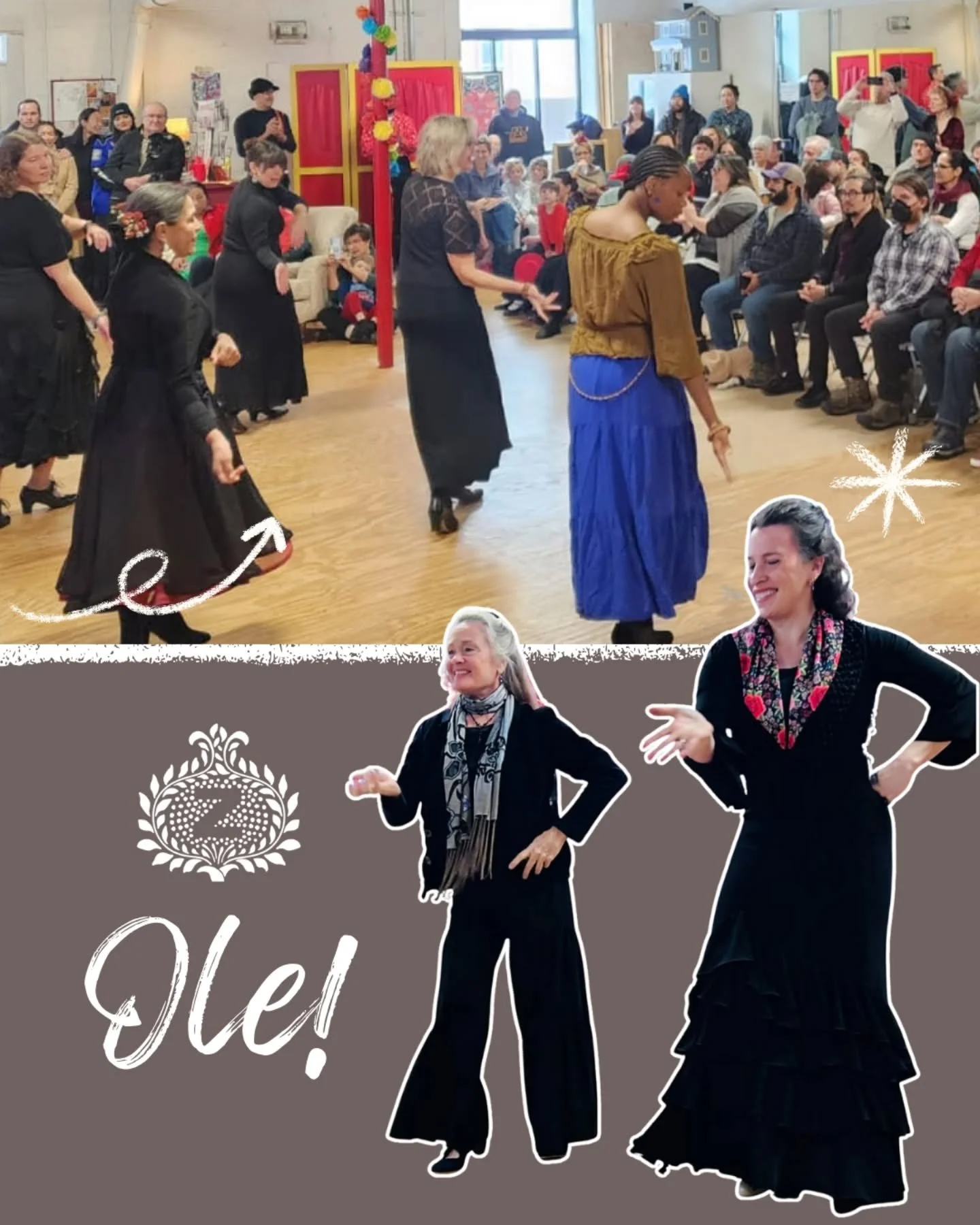 Come learn, have fun, dance your first flamenco steps with us, and become part of our vibrant community!

Level 1 with Deborah, Saturdays 10:00-11:00 AM
Level 1 with Rachel, Tuesdays 7:30-8:30 PM
 Register now on our website! https://zorongo.org/regi