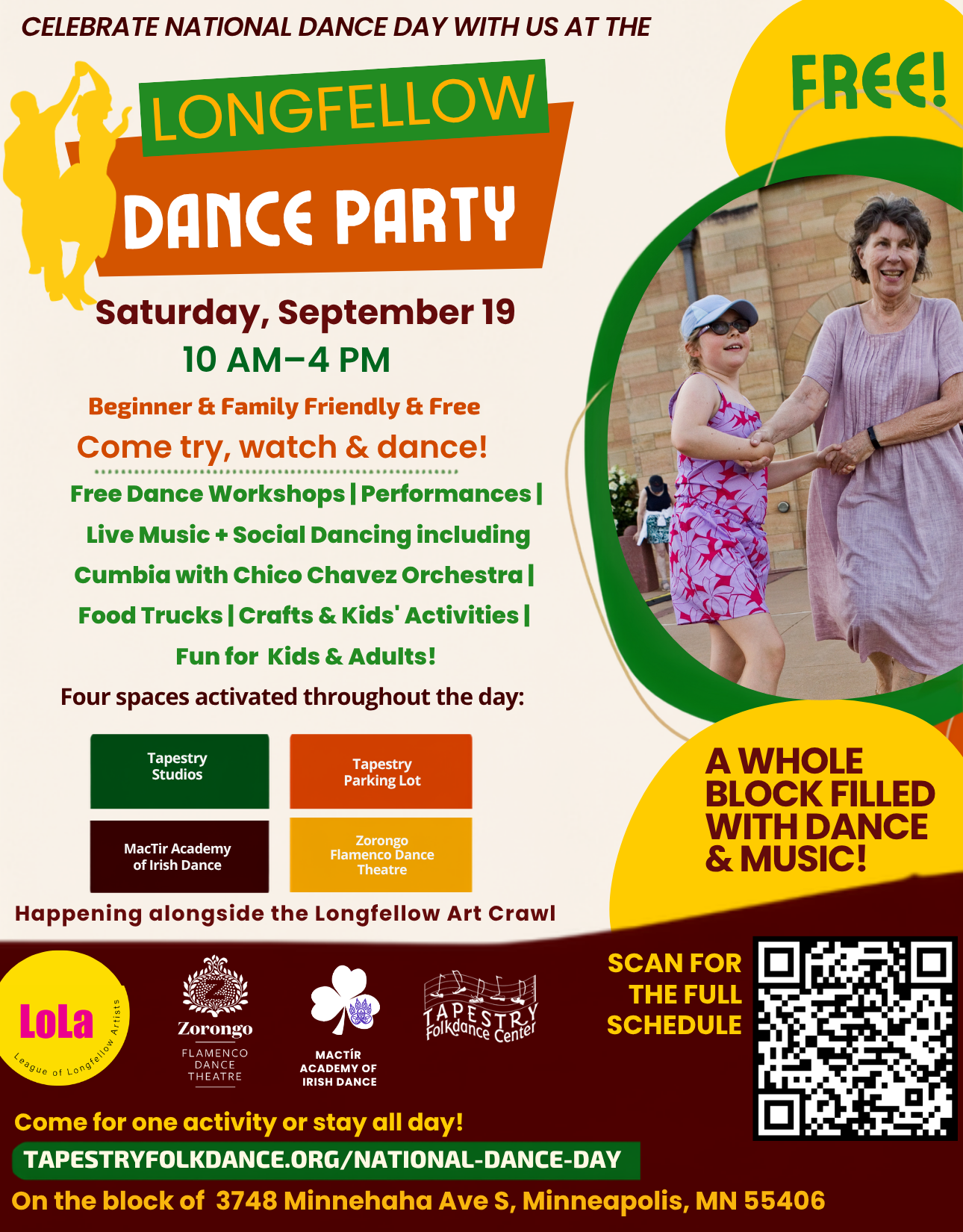 Zorongo at the Longfellow Dance Party: Celebrate National Dance Day!