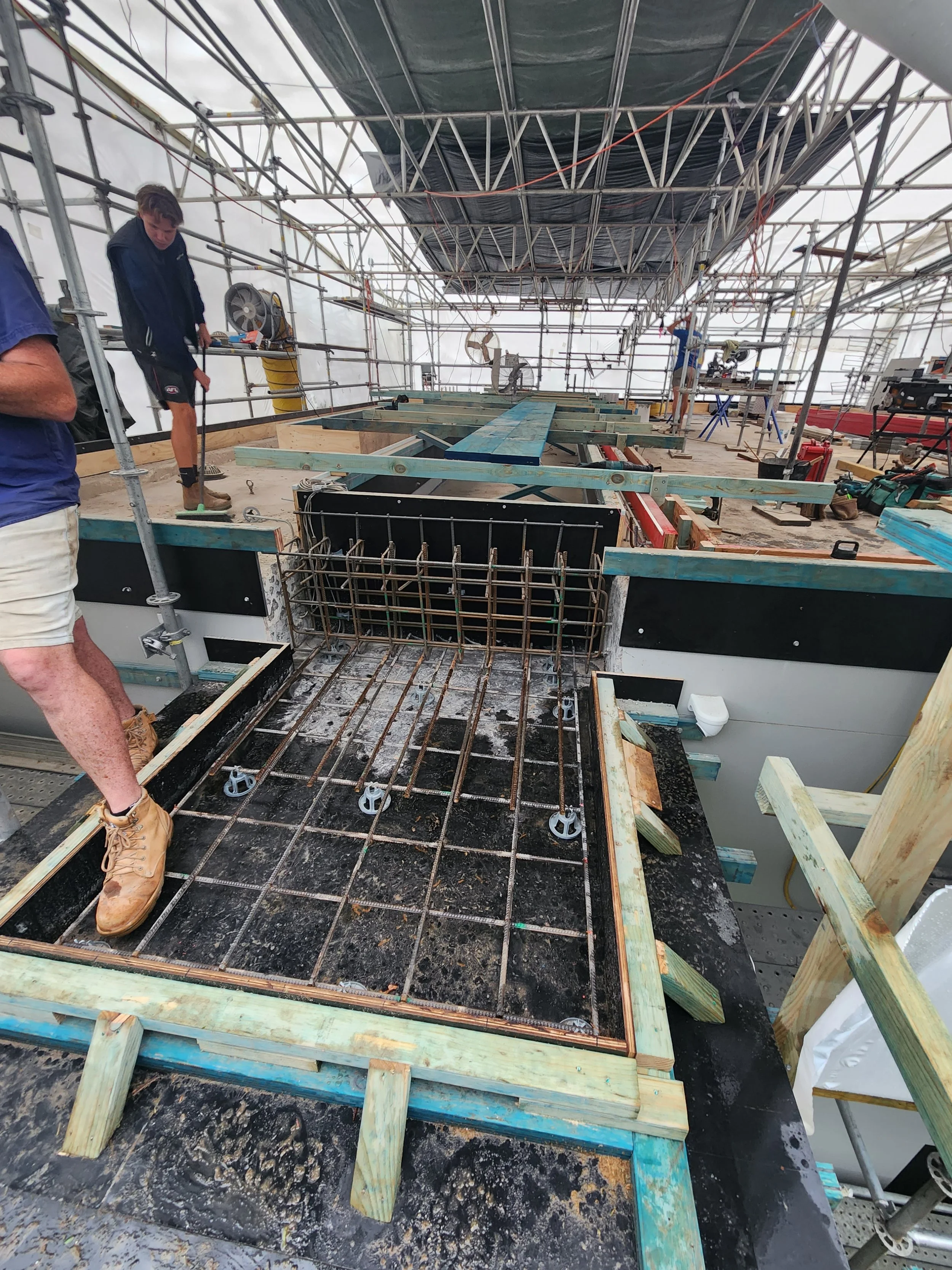 Pre Waterproofing formwork and concreting