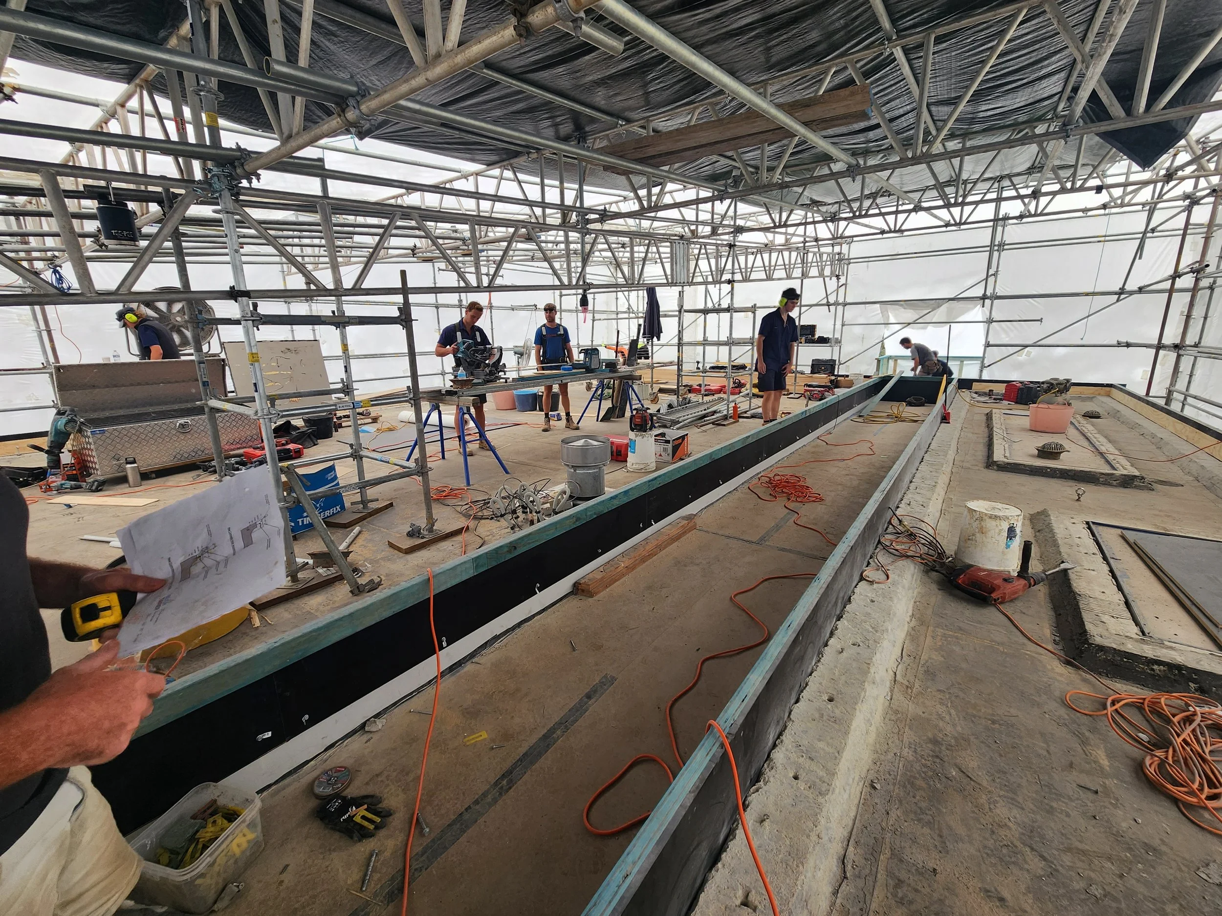 Pre Waterproofing formwork and concreting