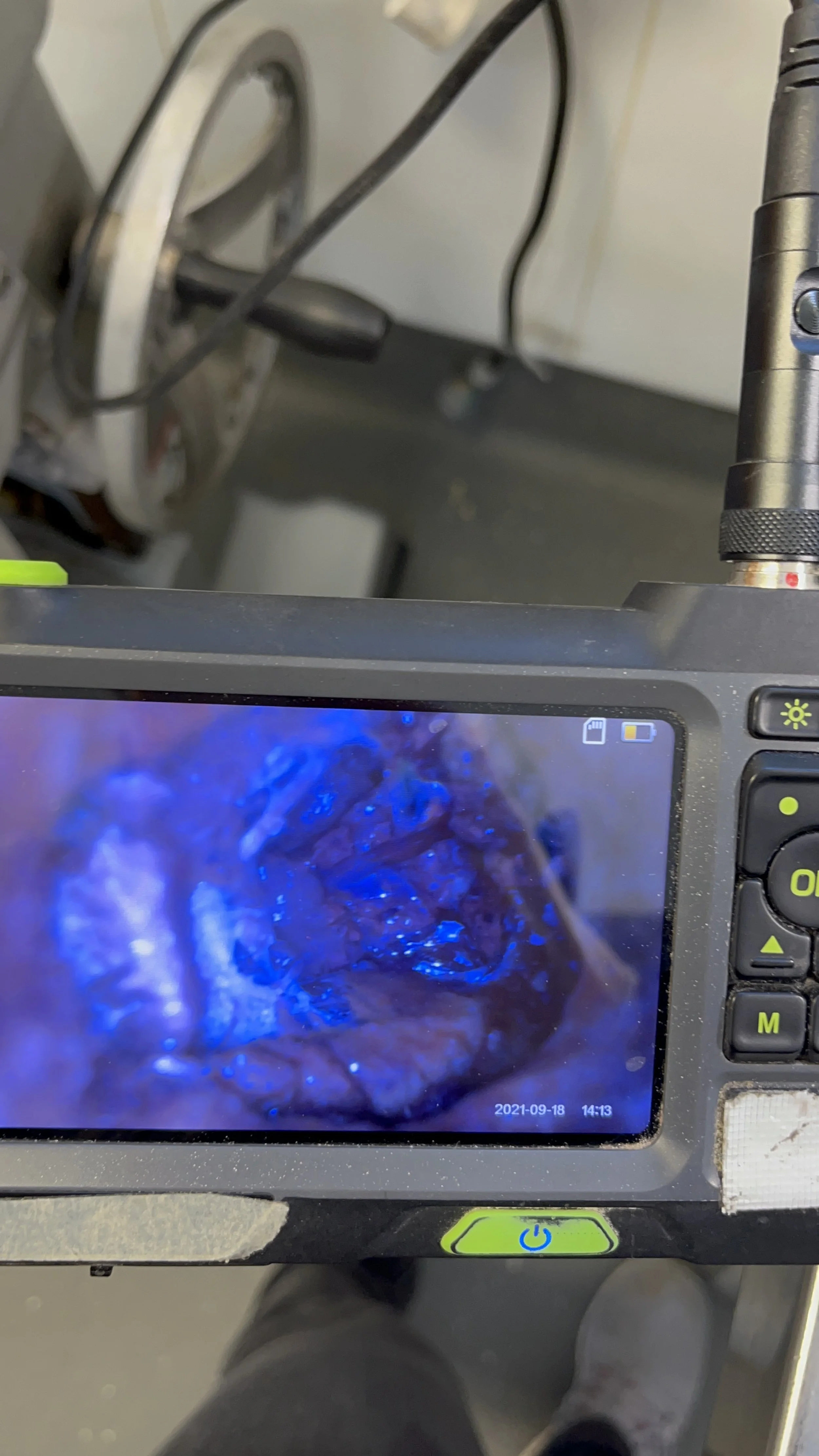Wall cavity borescope inspection