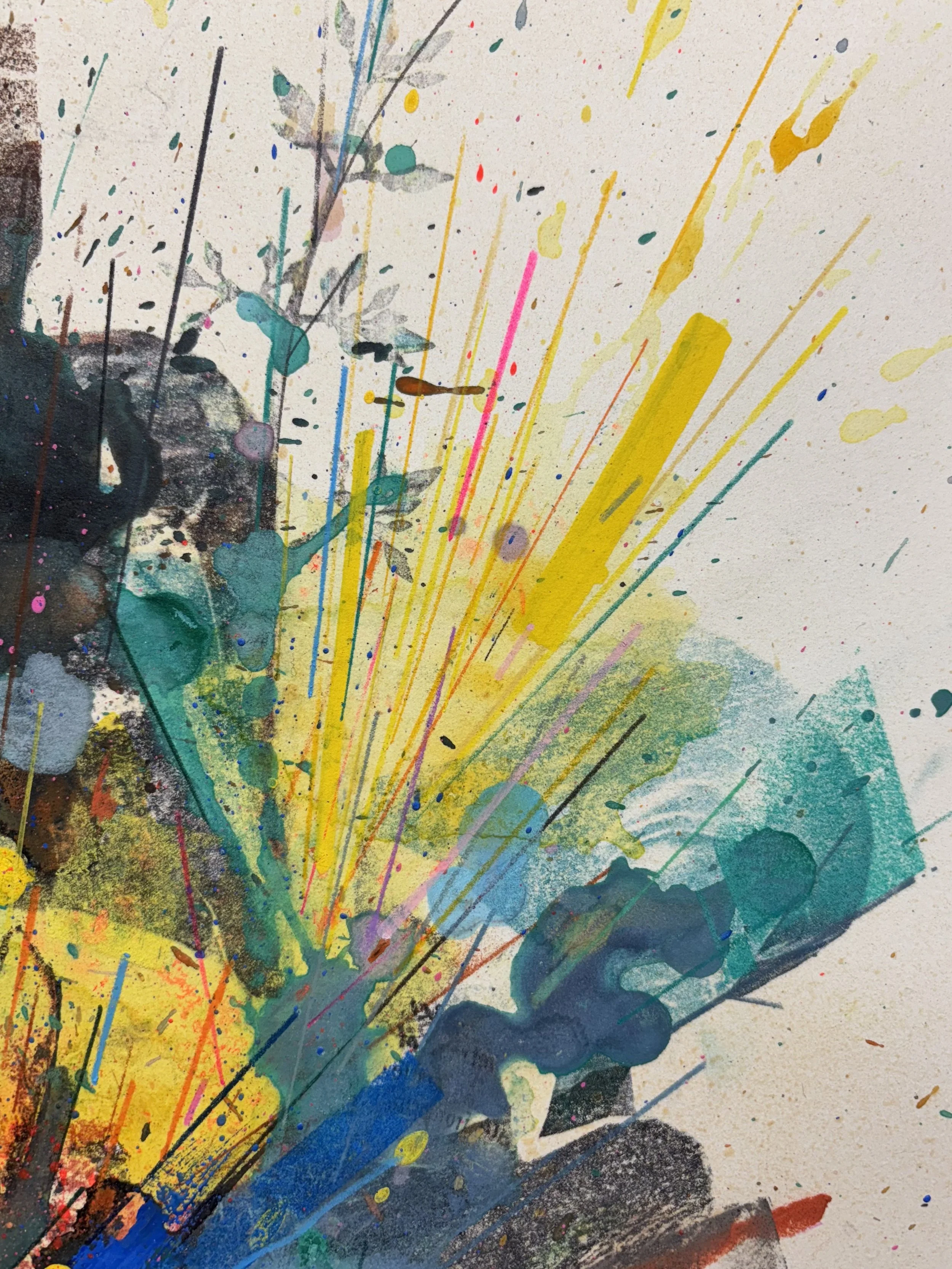 "Persistence 01" - 16" x 20" Mixed Media (detail 03)
