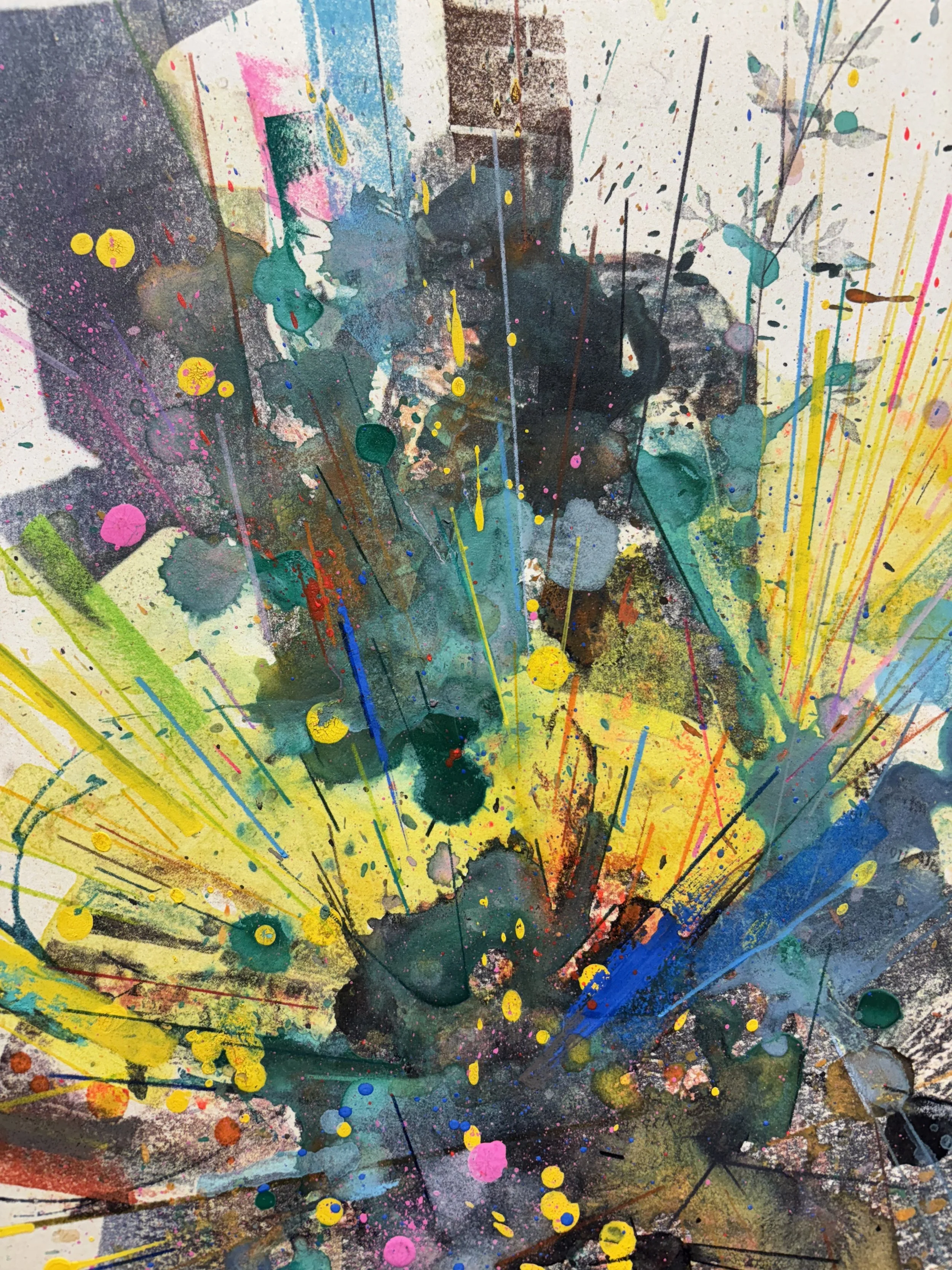 "Persistence 01" - 16" x 20" Mixed Media (detail 01)