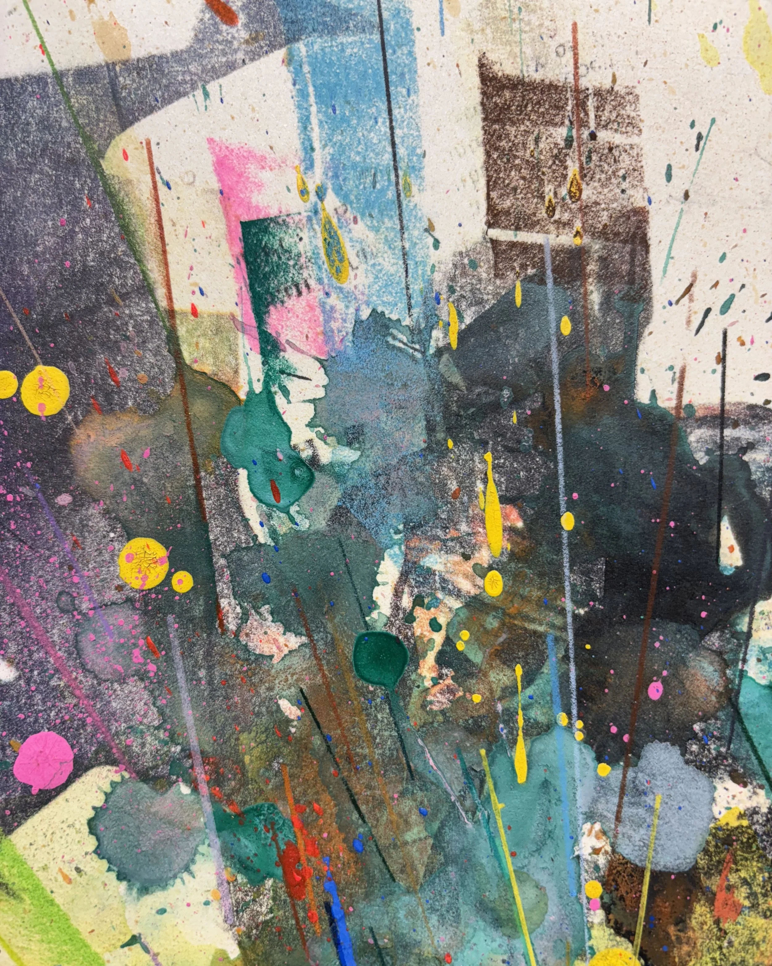 "Persistence 01" - 16" x 20" Mixed Media (detail 02)