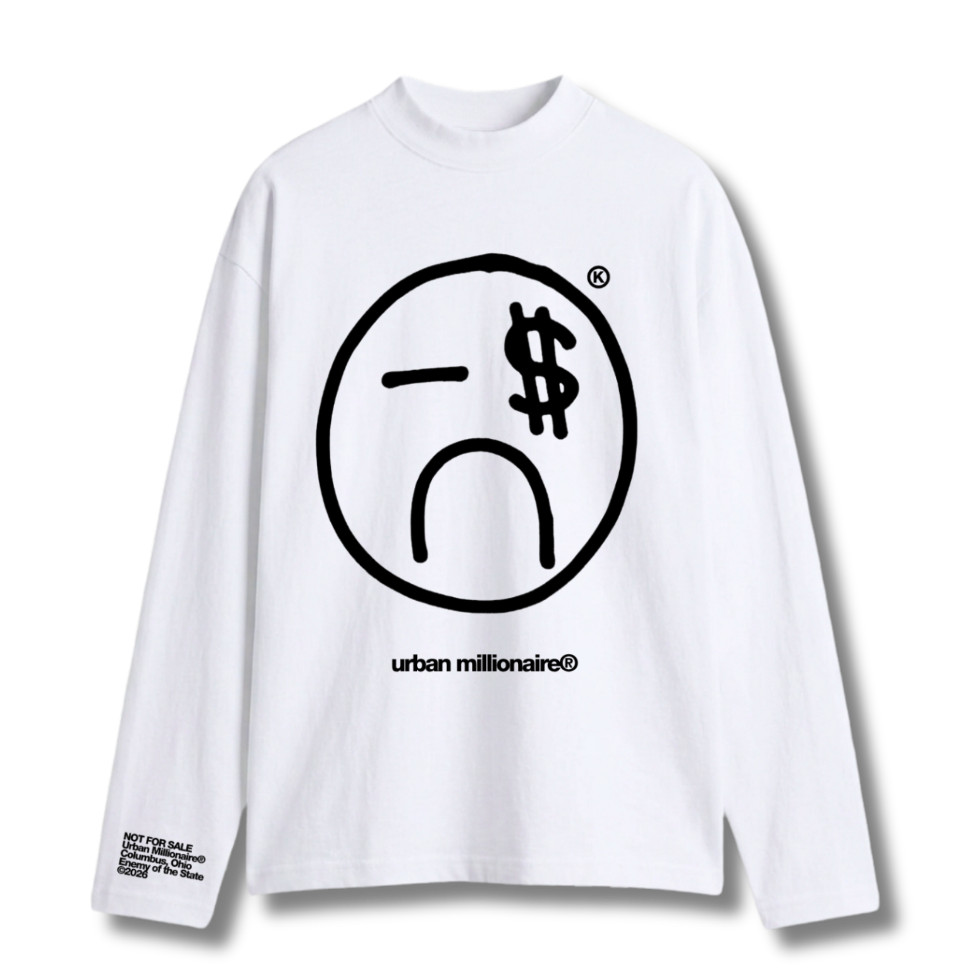 FACE VALUE LONG SLEEVE TEE [COCAINE WHITE]