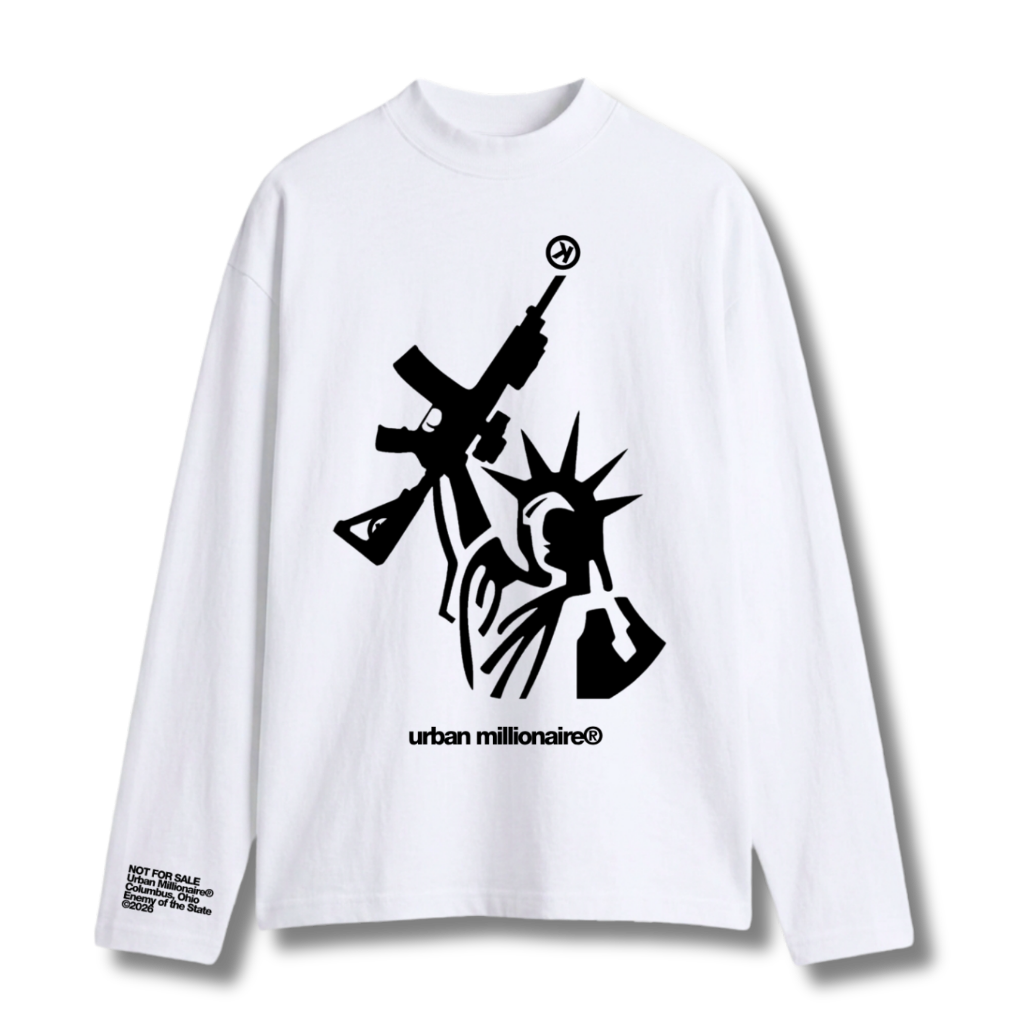 LAND OF THE FREE LONG SLEEVE TEE [COCAINE WHITE]