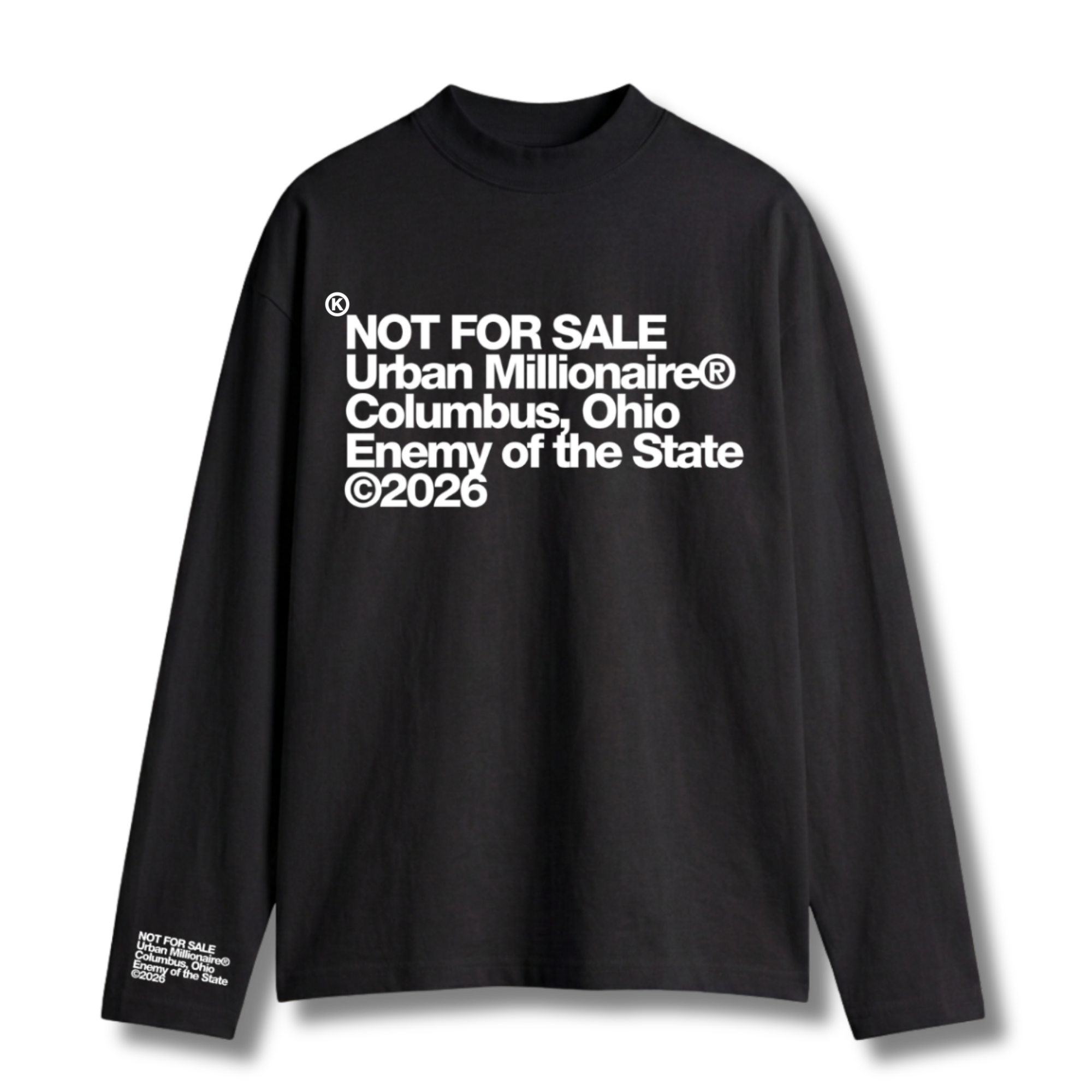 NOT FOR SALE LONG SLEEVE TEE [BLACK]