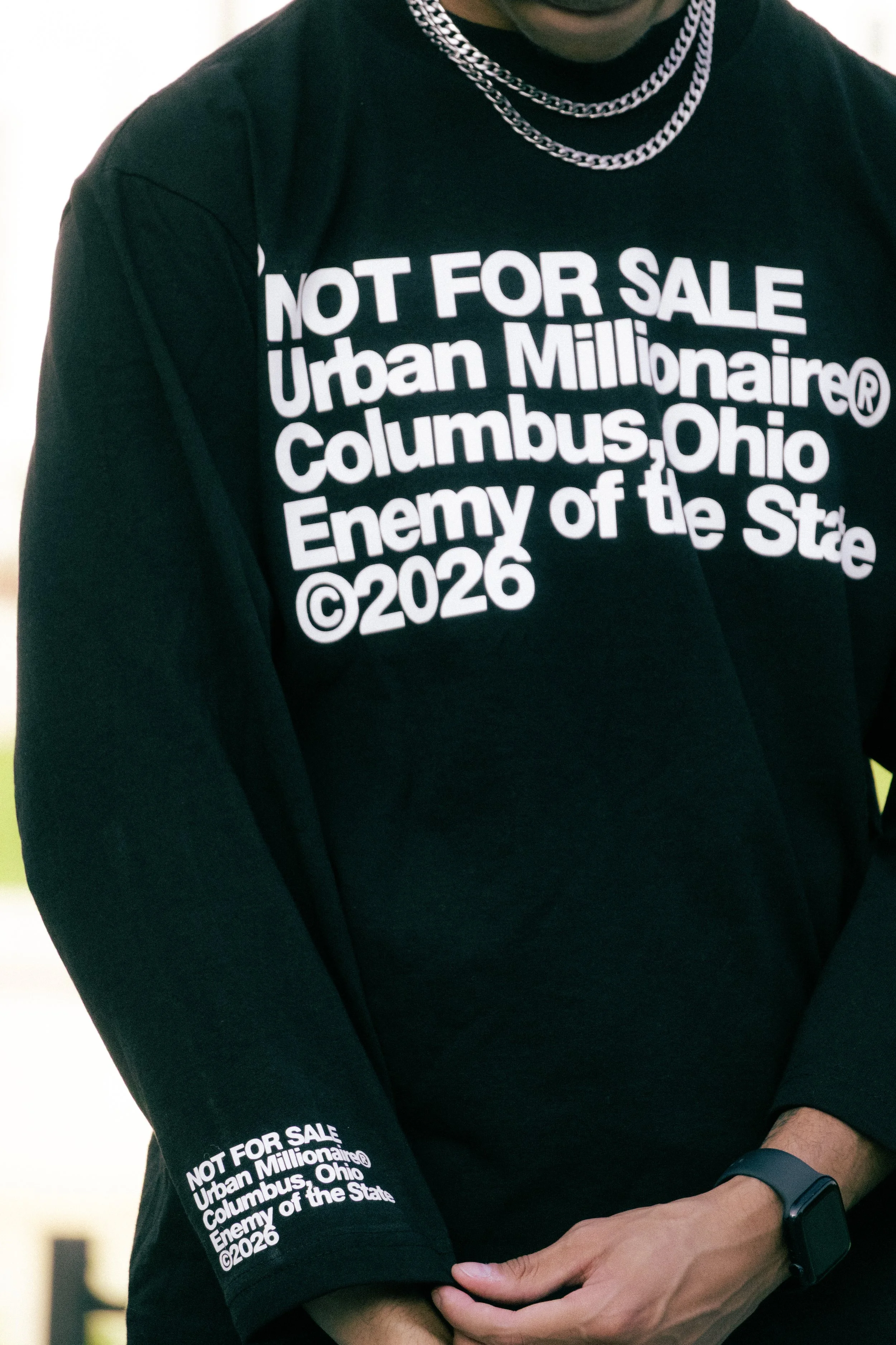 NOT FOR SALE LONG SLEEVE TEE [BLACK]