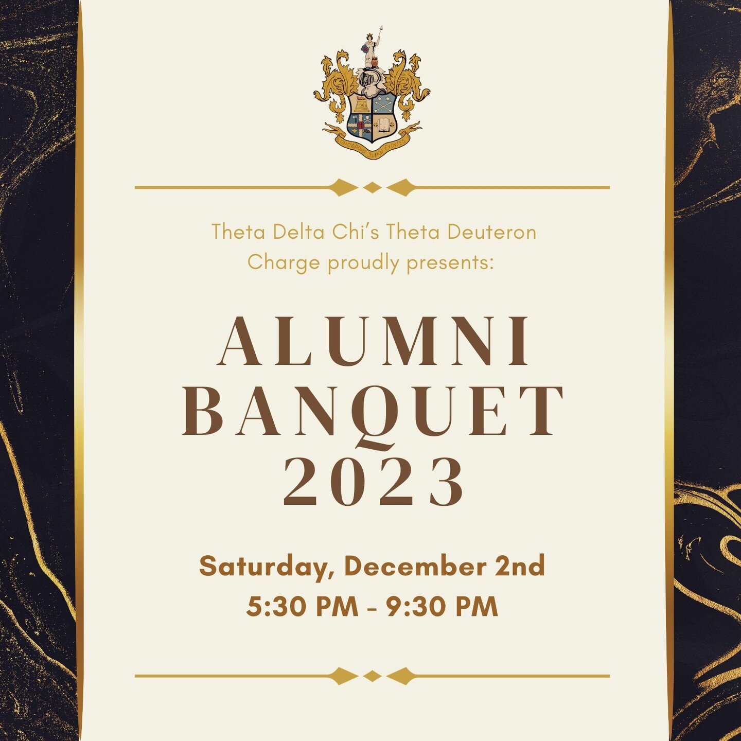 All of our alumni are invited to our annual Alumni Banquet!! 🎉 

Join us for an evening of celebration filled with food 🍽, drinks 🥂, awards 🏆, and brotherhood this December 2nd! 

💙🤍🖤

DM us for the RSVP link and to be added to our alumni mail