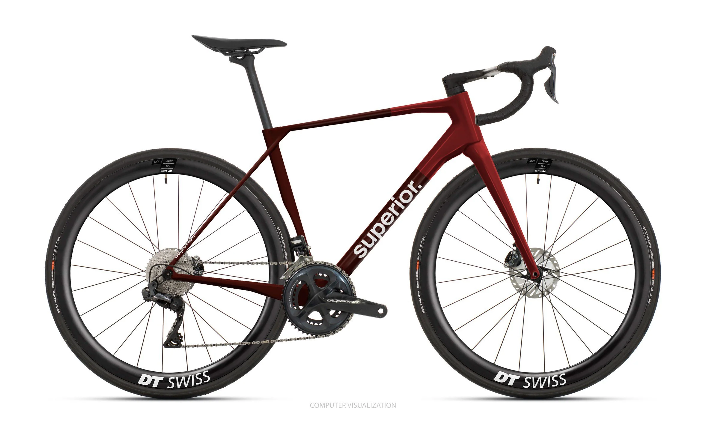 x-road bicycle, carbon red