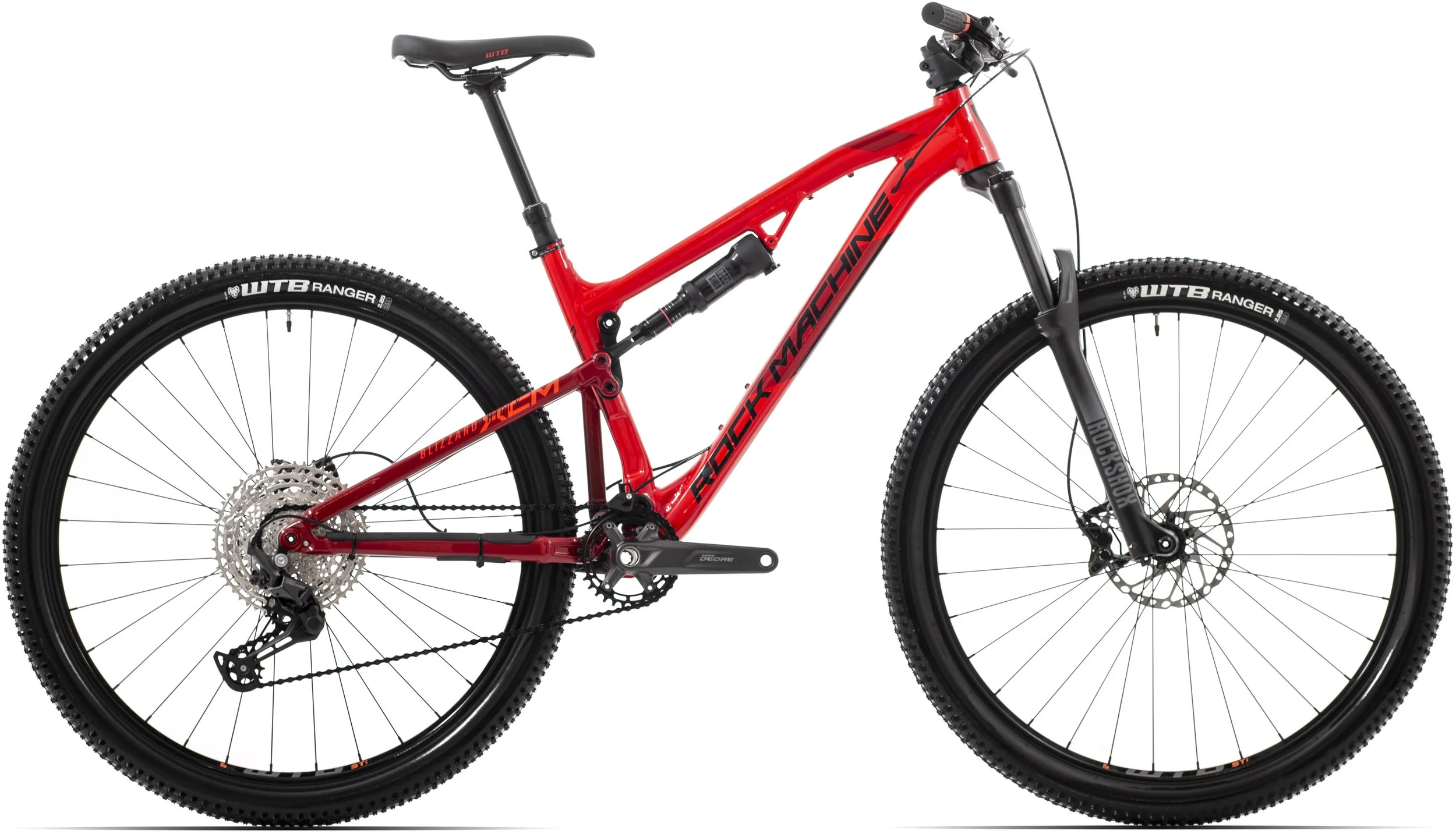 red full-suspension mtb