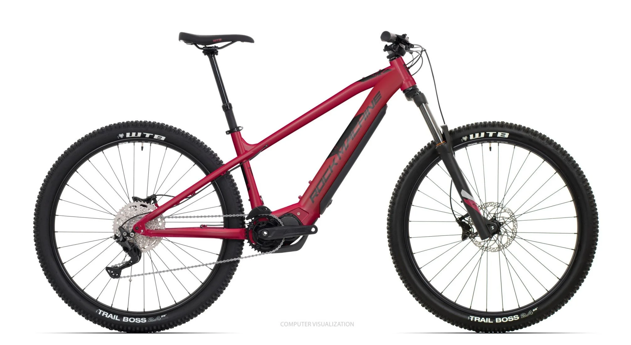 red ebicycle, hard tail