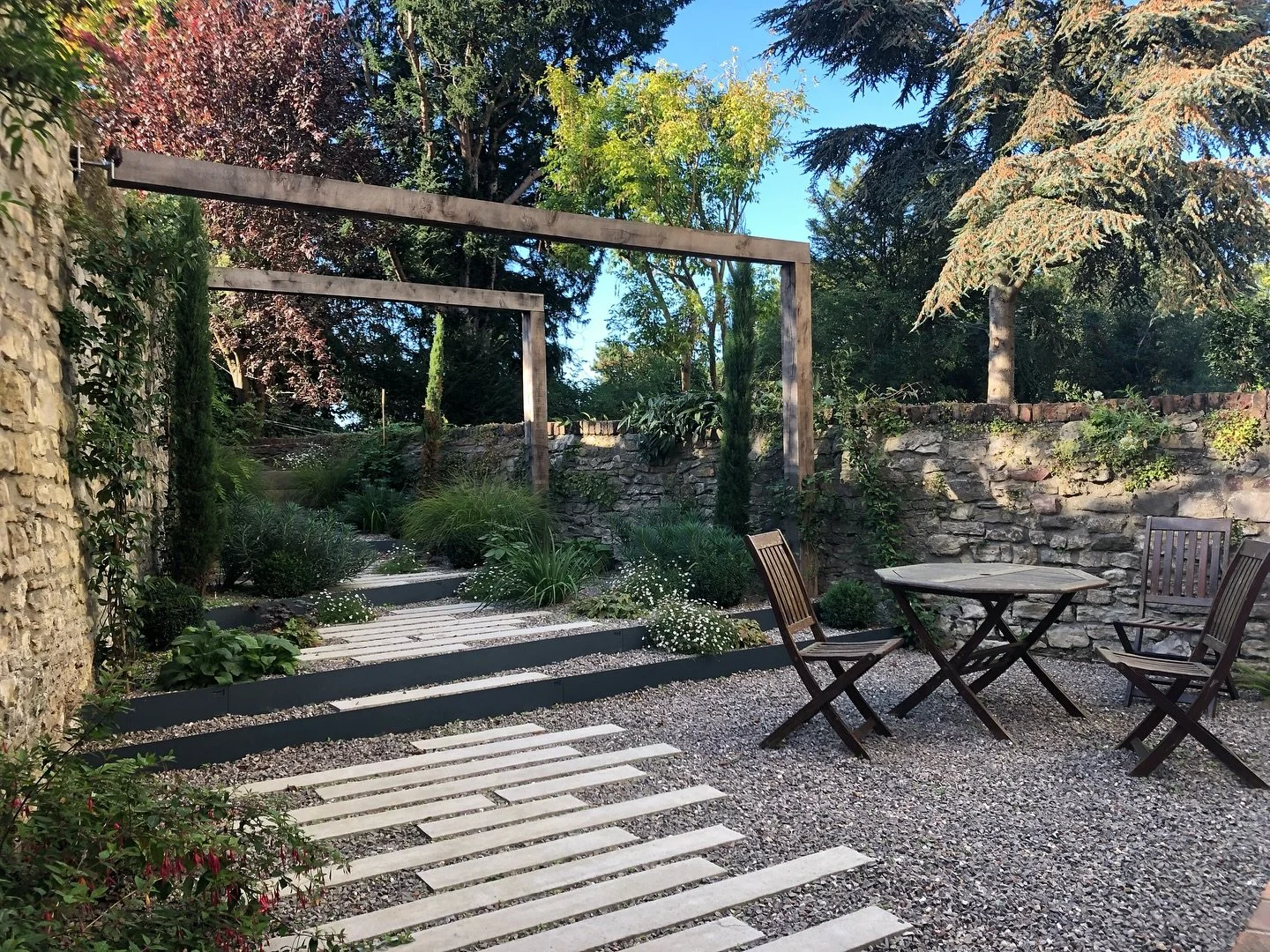 Wedge shaped garden for end of terrace town house in Cotham/ Redland 

I wanted to revisit this design. In the early days of becoming a garden designer I worked on a lot of projects where there wasn&rsquo;t a big budget for a garden design or build. 