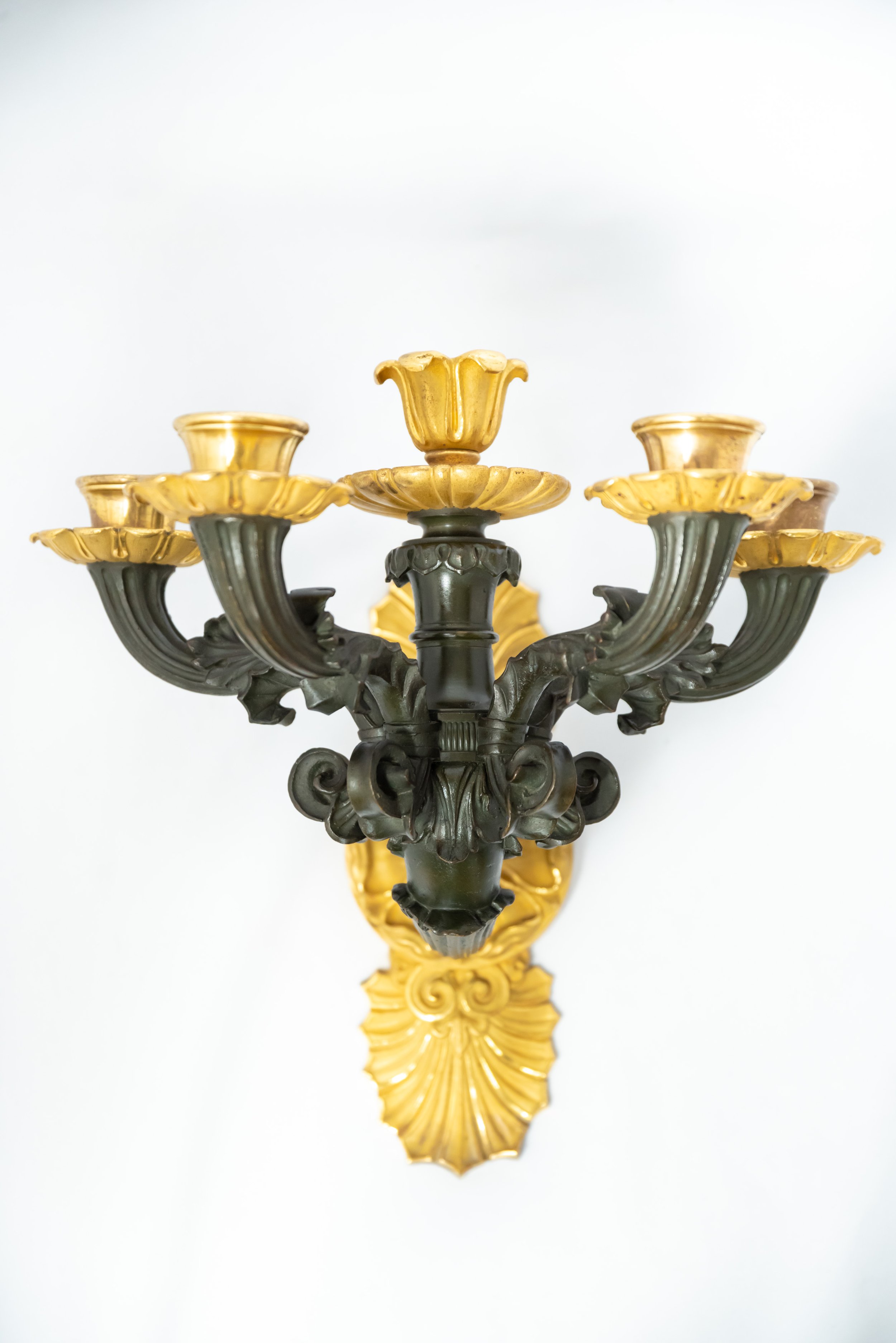 French Restauration Era Bronze Sconces