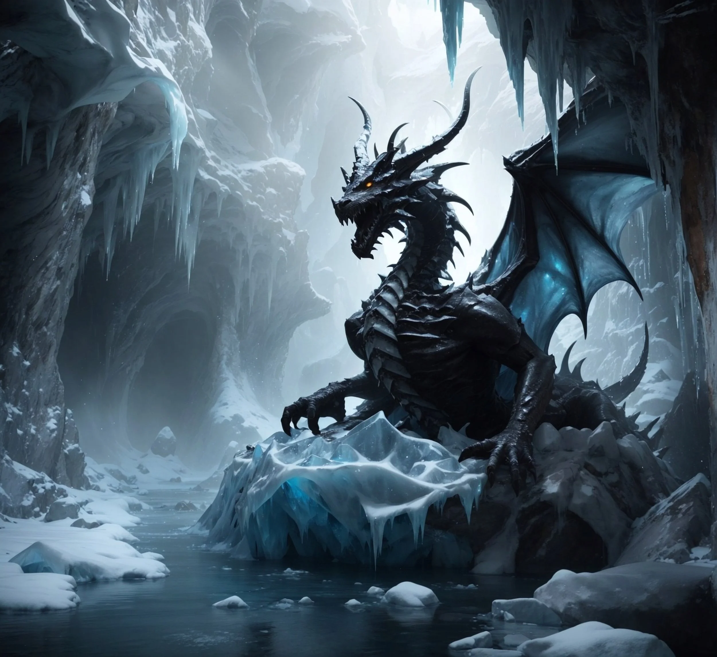 High Fantasy and Mythology: Interwoven Realms of Magic and Lore 7 Frozen Wyrm's Lair
