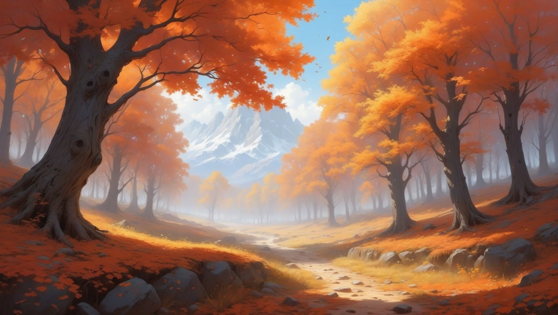 Autumnal Harmony Forest Whispers