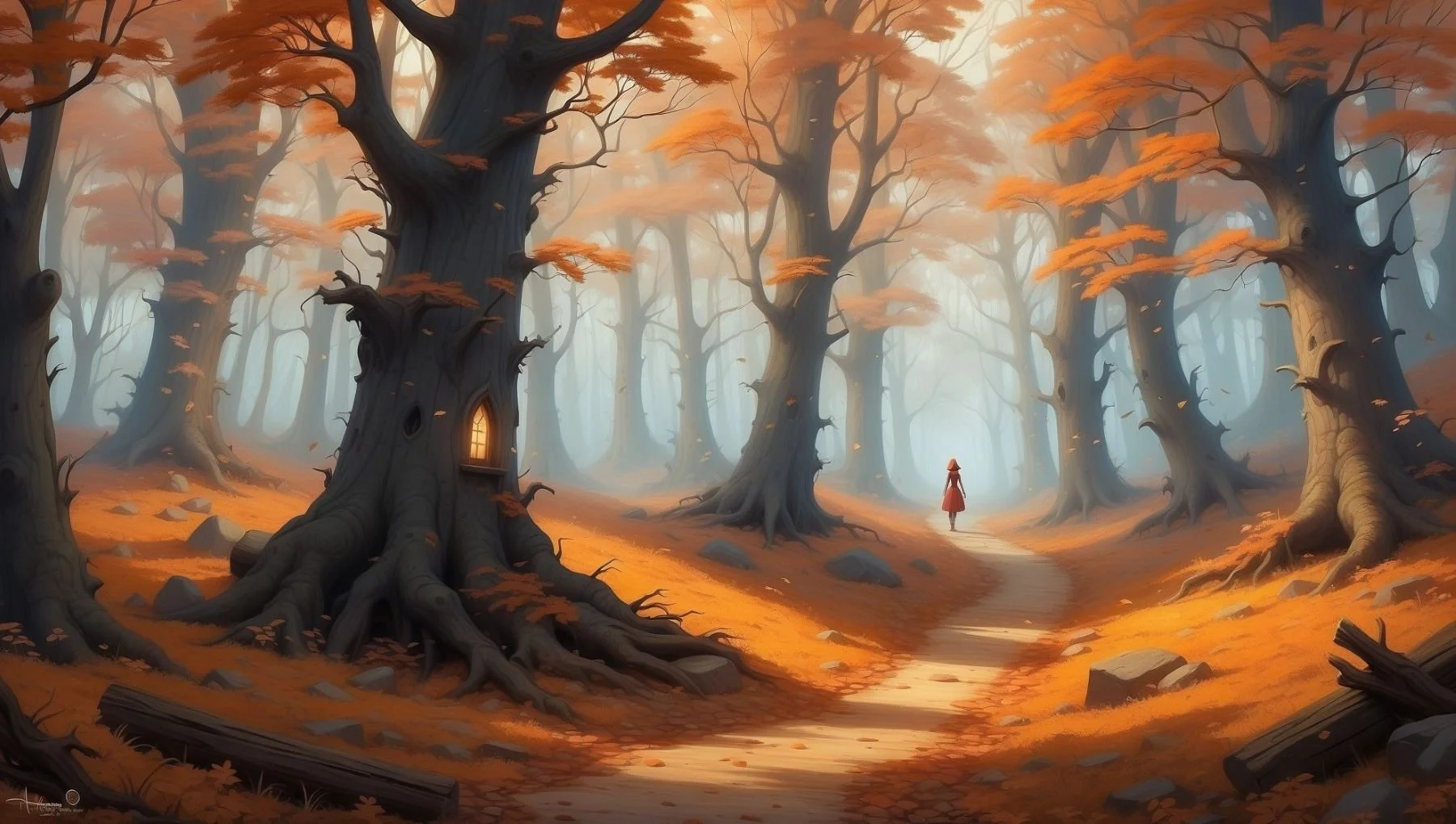 Crimson Cloak in the Enchanted Forest