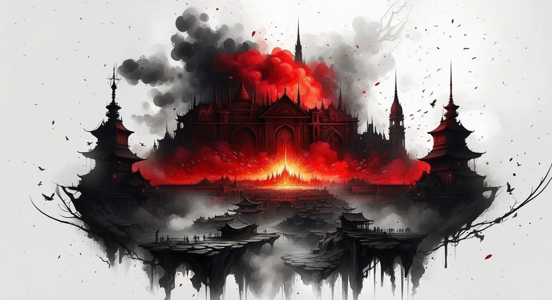 Red Rebellion's Dawn: The Uprising's Fiery Symbol