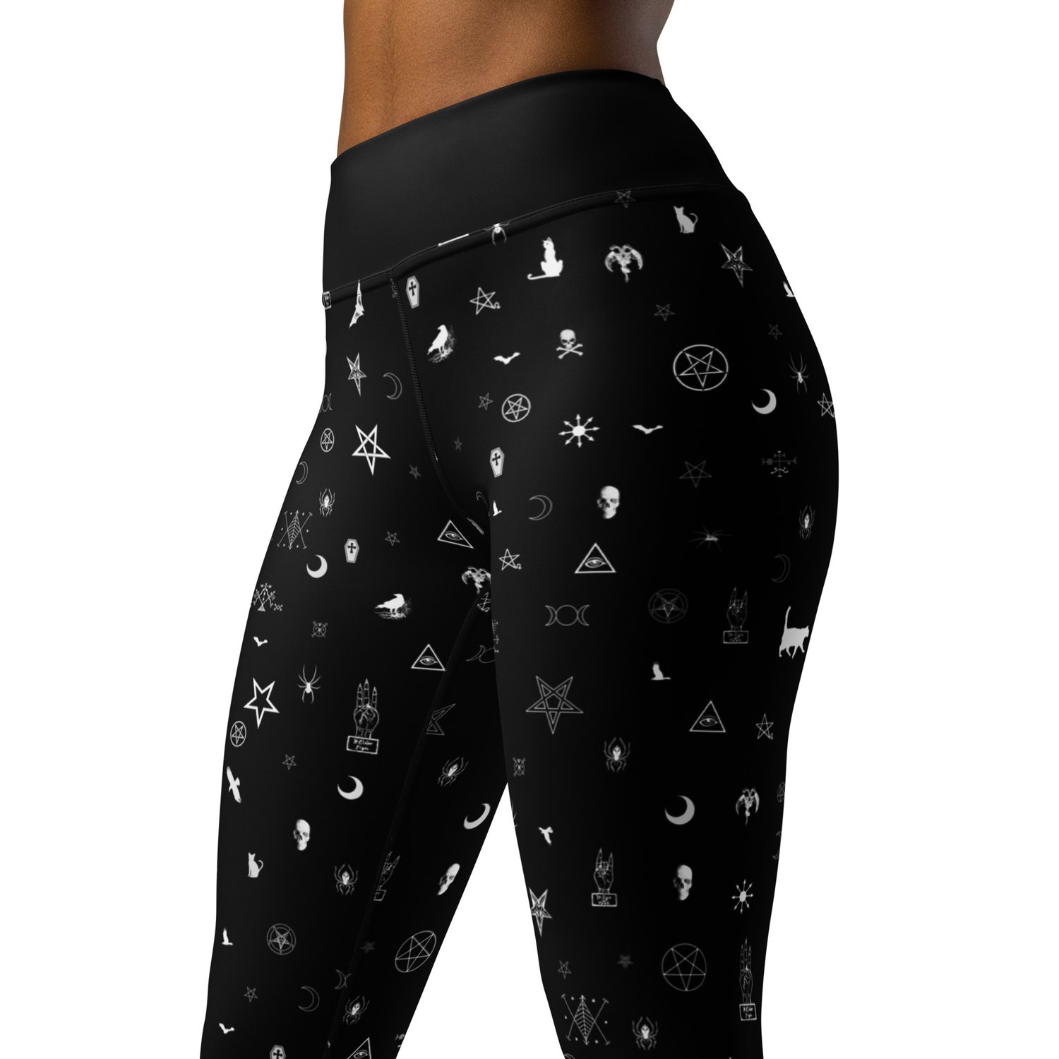 Goth Symbols Yoga Leggings by Stille Skygger — MARVELOUS ART GROUP