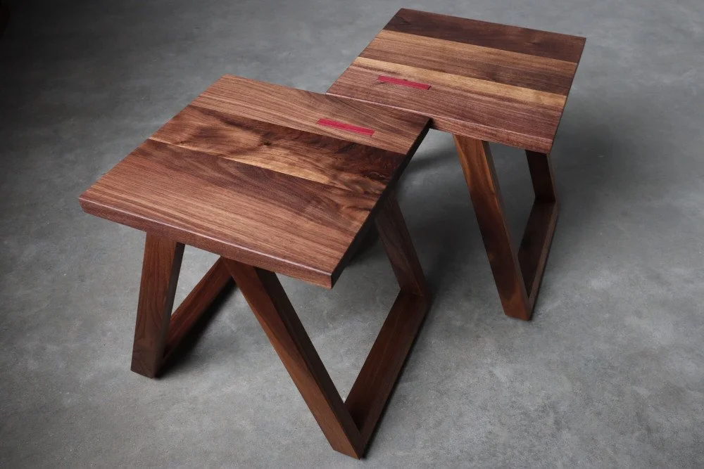 Bijzettafel Walnoot Angled