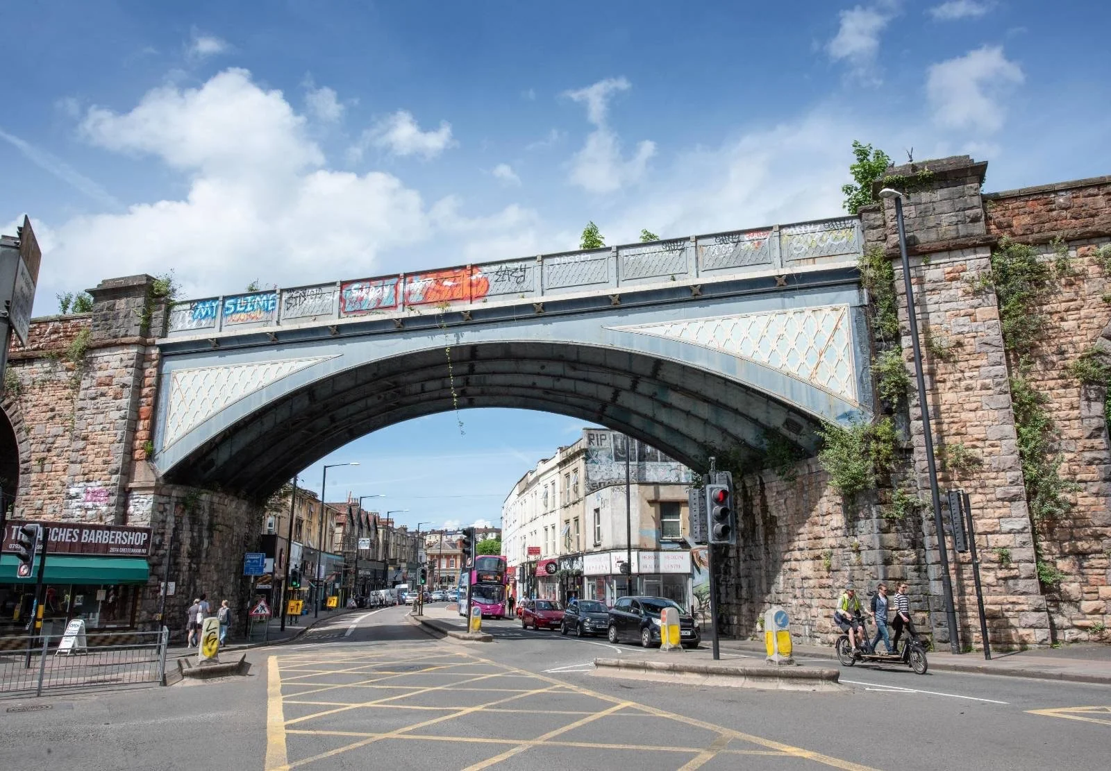 The train bridge at the arches in Stokes Croft.