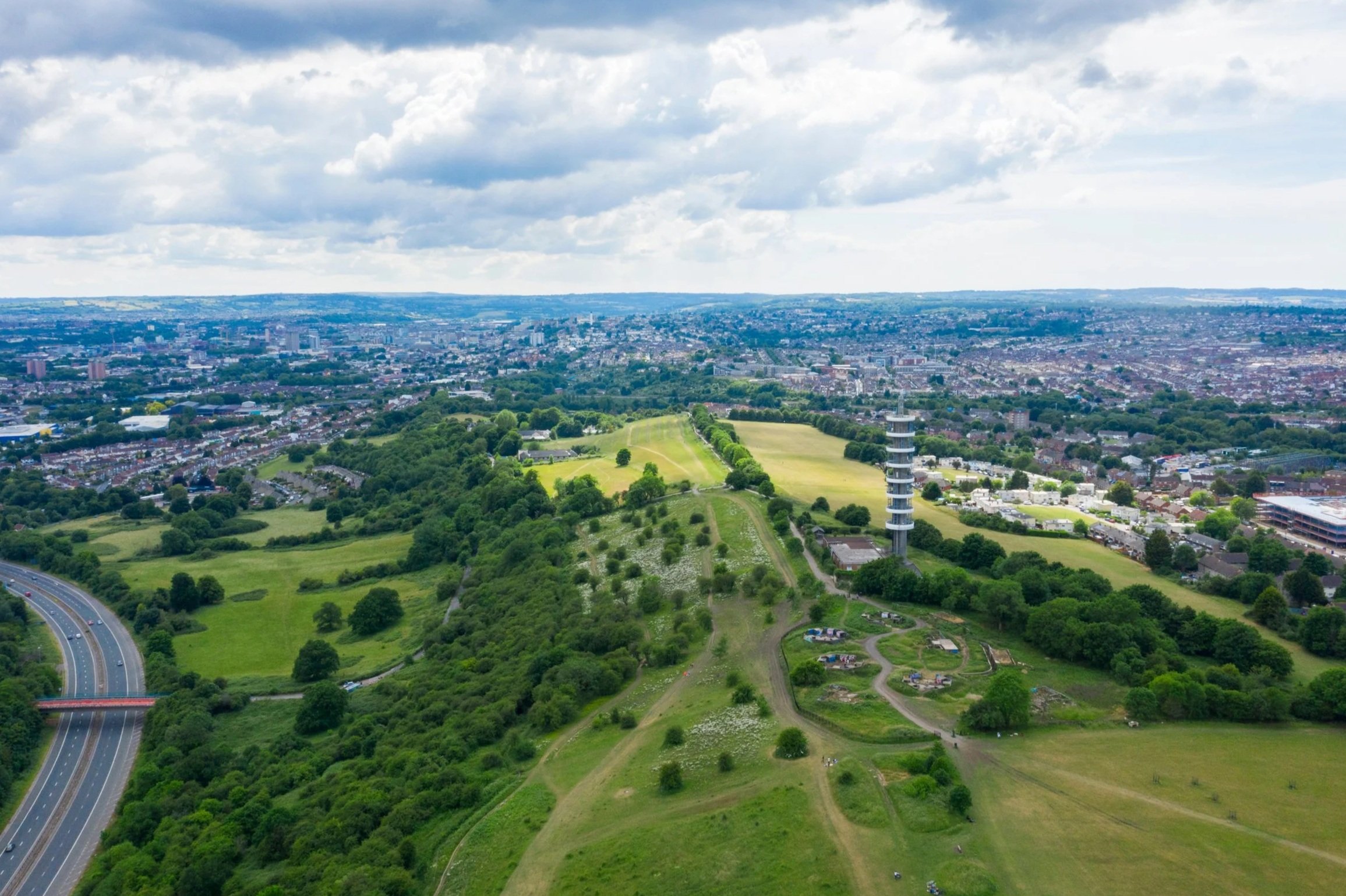 A view of Bristol's green fields. 