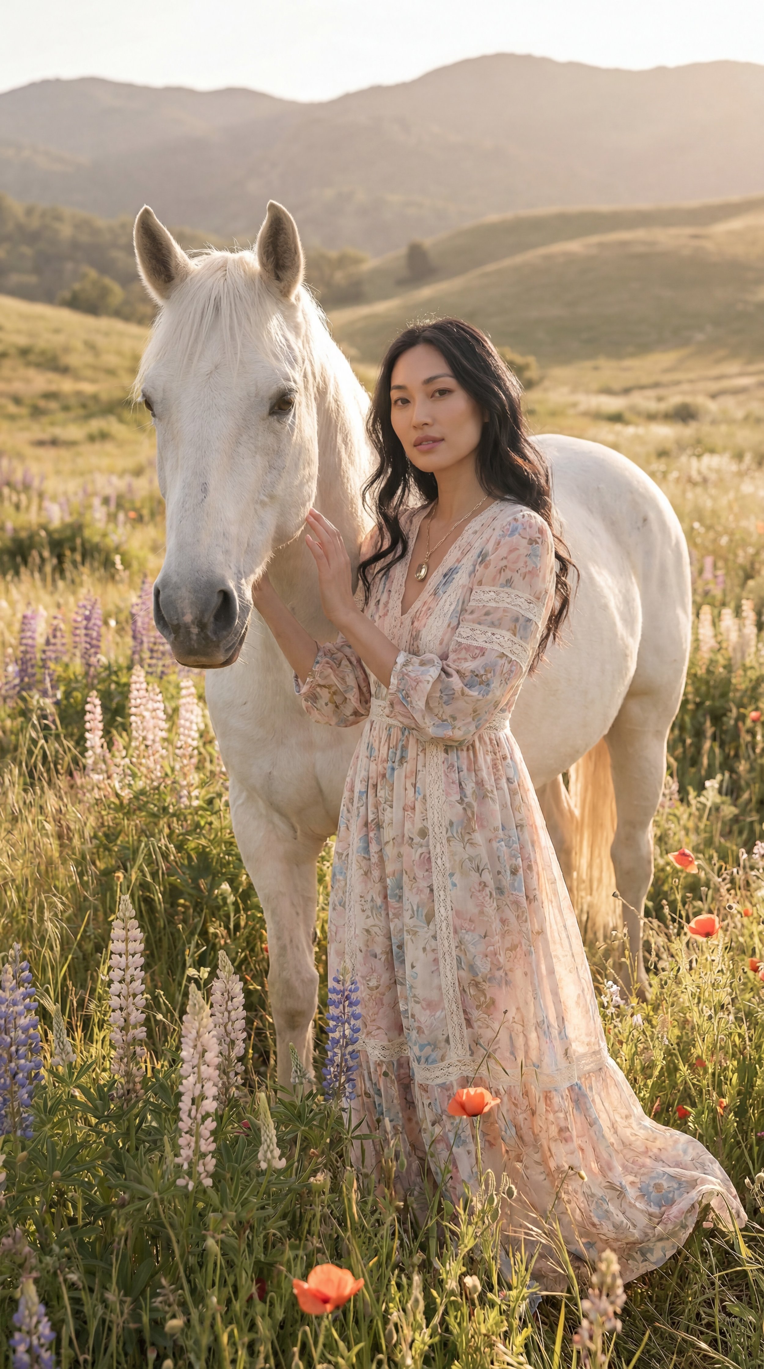 "Higher Purpose" Prasiolite and Aquamarine Necklace
