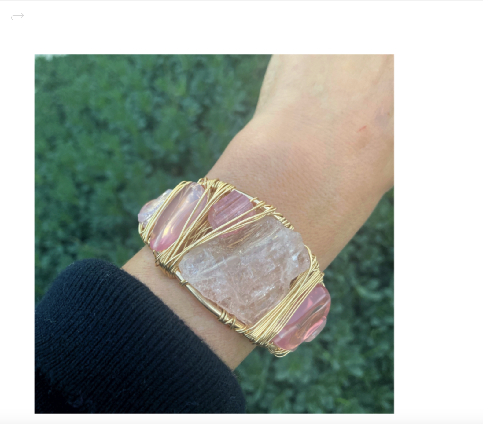 "Angel Cuff" Madagascar Rose Quartz and Morganite Cuff