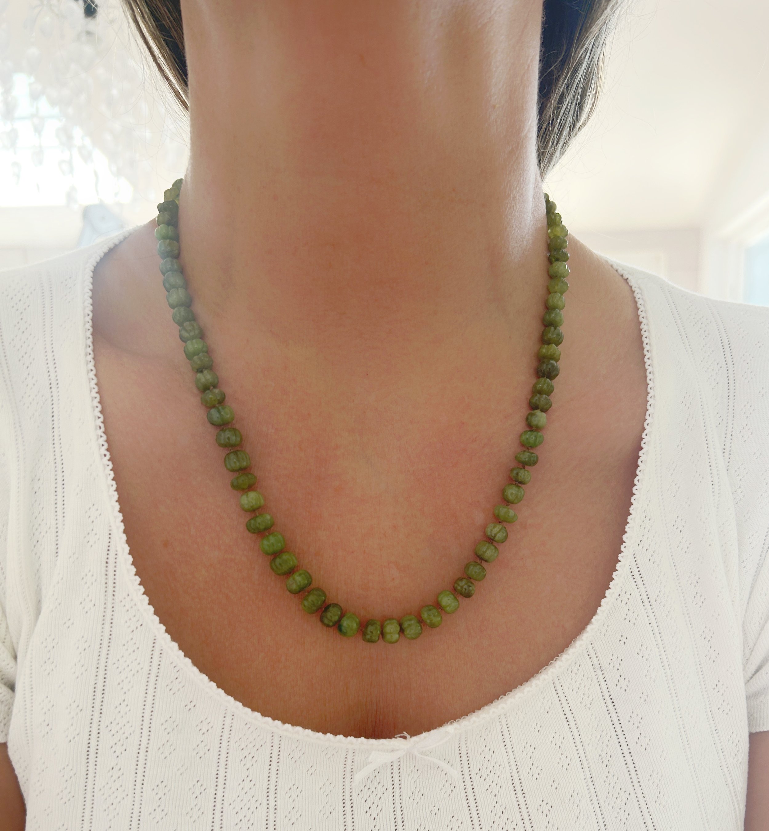 "Root and Bloom" Necklace with Green Garnet and Royal Imperial Jasper