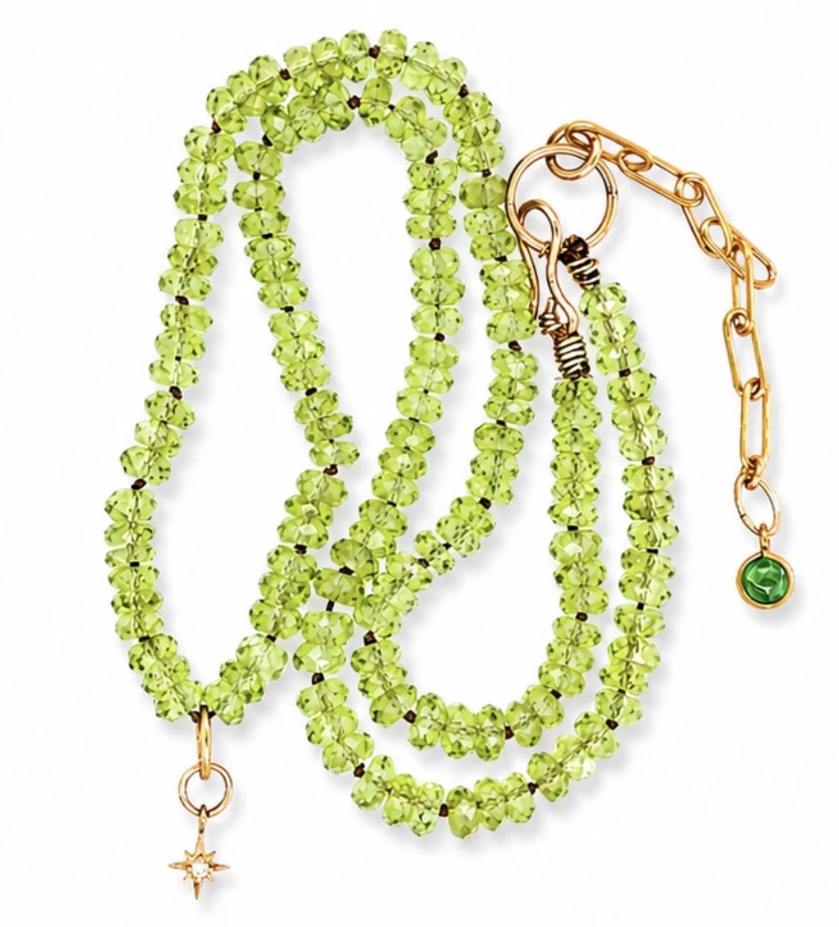 "Manifest your Desires" Peridot and Diamond Necklace- back in stock!