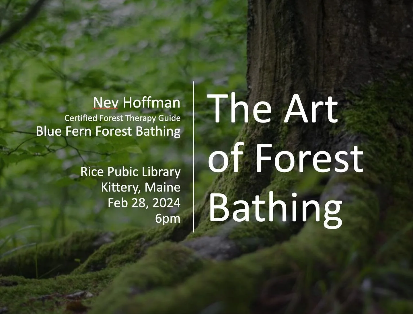 Bring your questions and your curiosity!!

Join us at @ricepubliclibrary on Feb 28th for an engaging and interactive event The Art Of Forest Bathing. Program starts at 6pm and sign up ahead of time helpful but not required. 

I&rsquo;ll be going thro