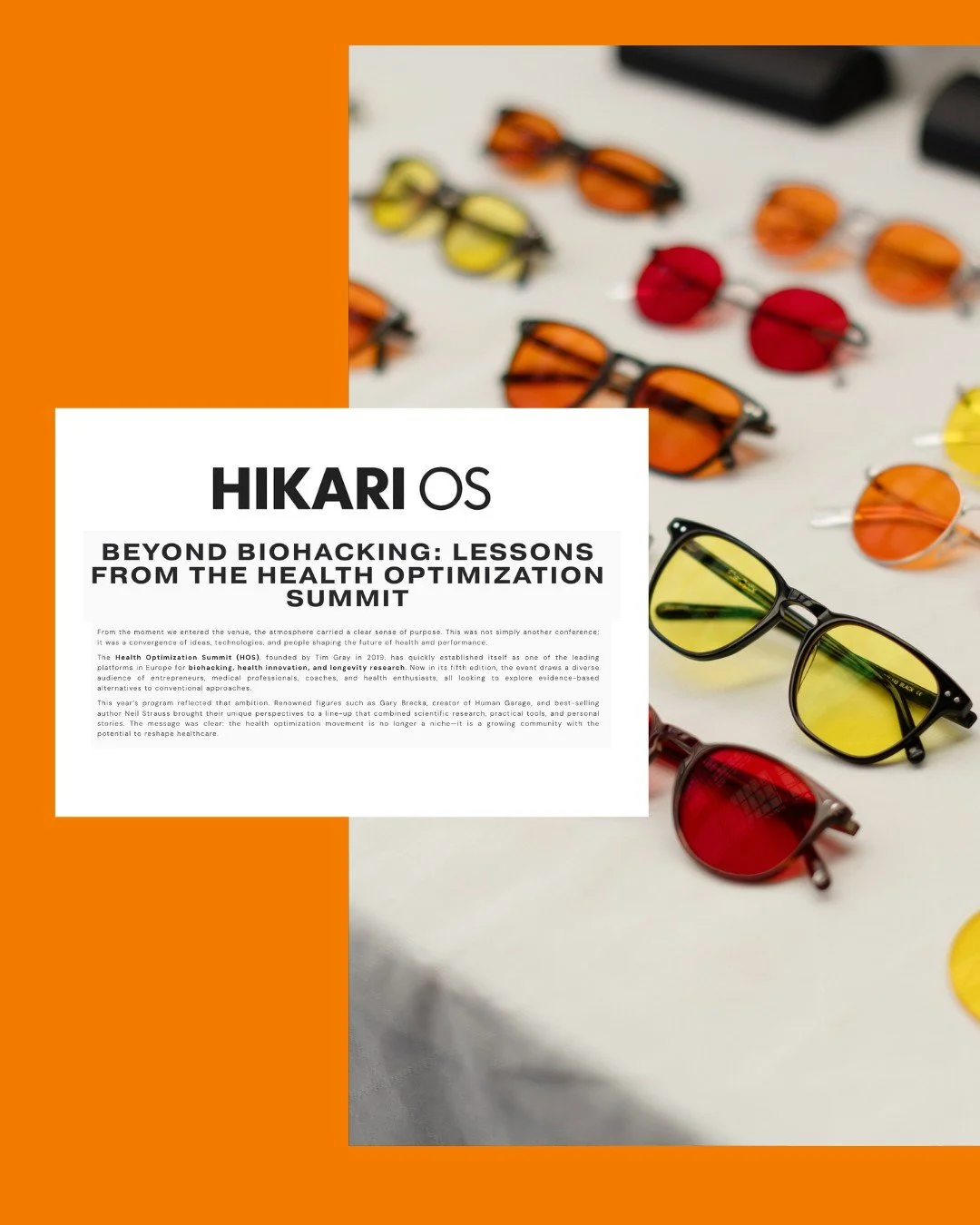 Great to see a review of the @healthoptimisationsummit in @hikari_os. 🧬

The article reflects on the energy and innovation of this year&rsquo;s event. With big industry names such as @garybrecka to @realbarbaraoneill, innovations like PEMF therapy, 
