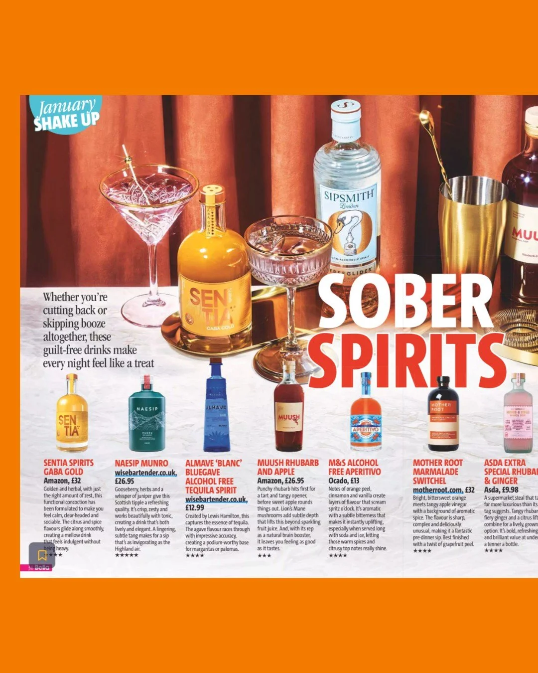 Spotted @sentispirits GABA Gold in @bellamagazine ✨

#sentiaspirits #mocktails