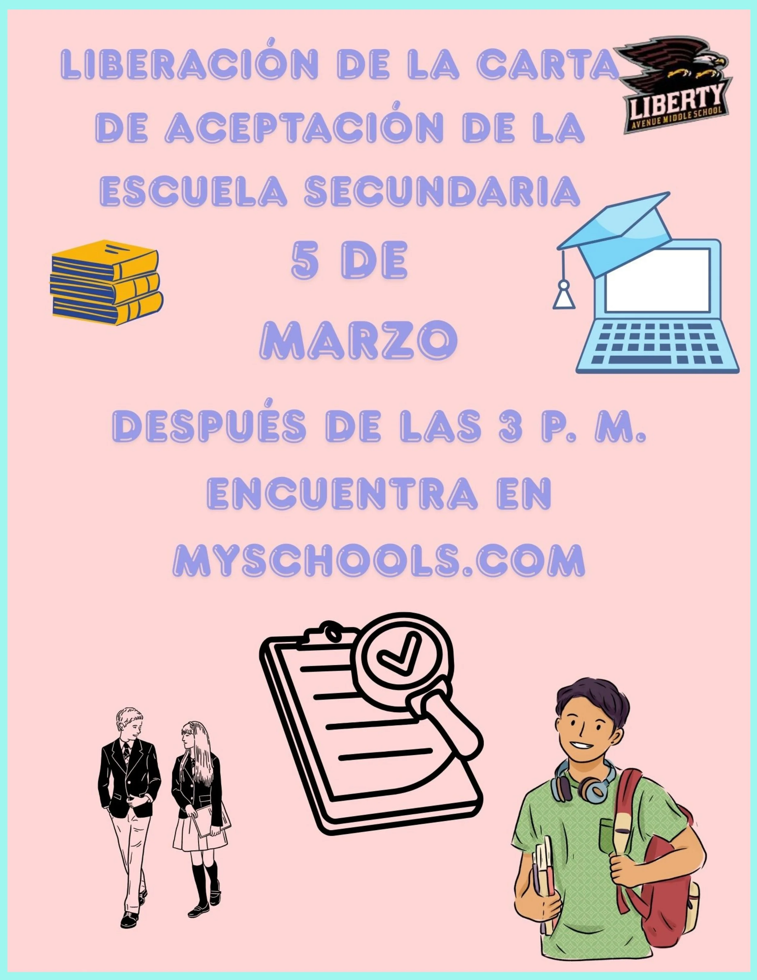 High School Exceptance Letter Release Spanish