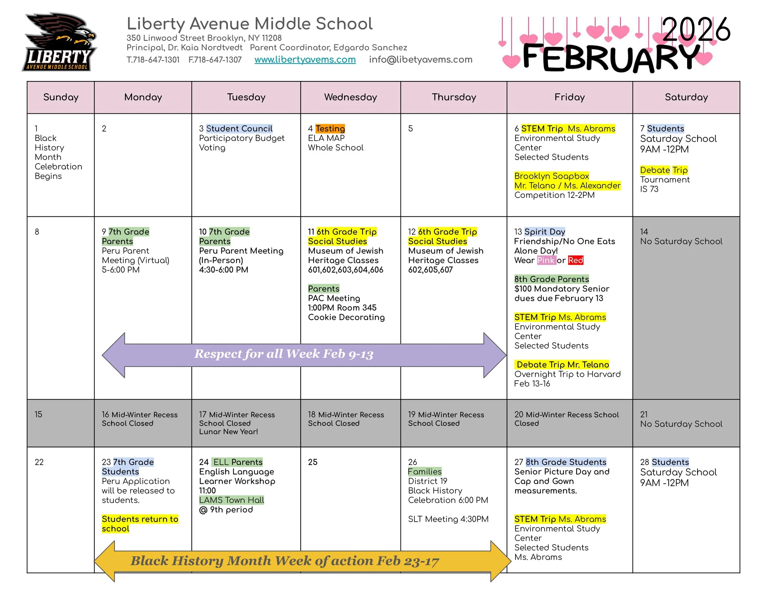 December School Calendar