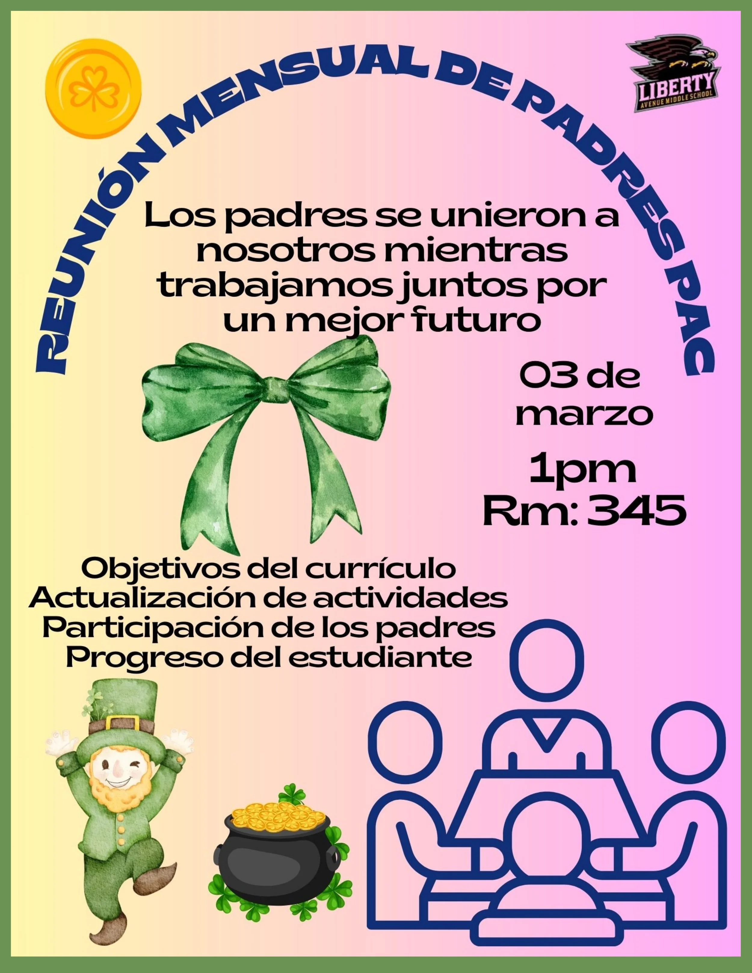 Parent Monthly PAC Meeting Spanish