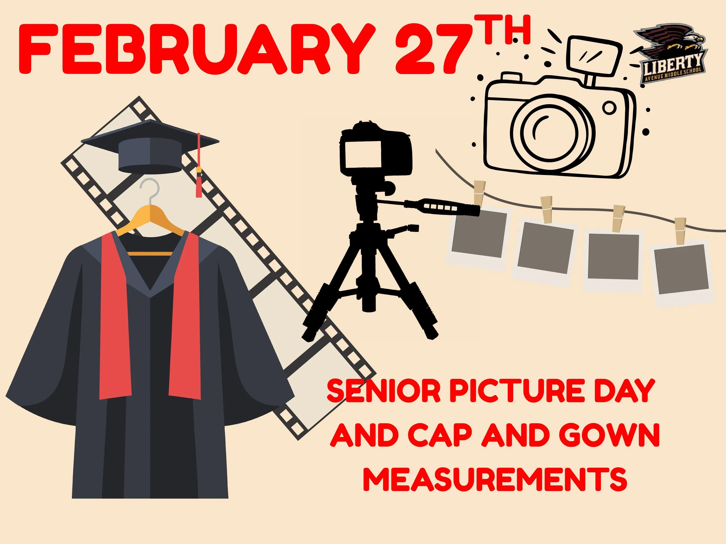 Senior Picture Day and Cap and Gown Measurements