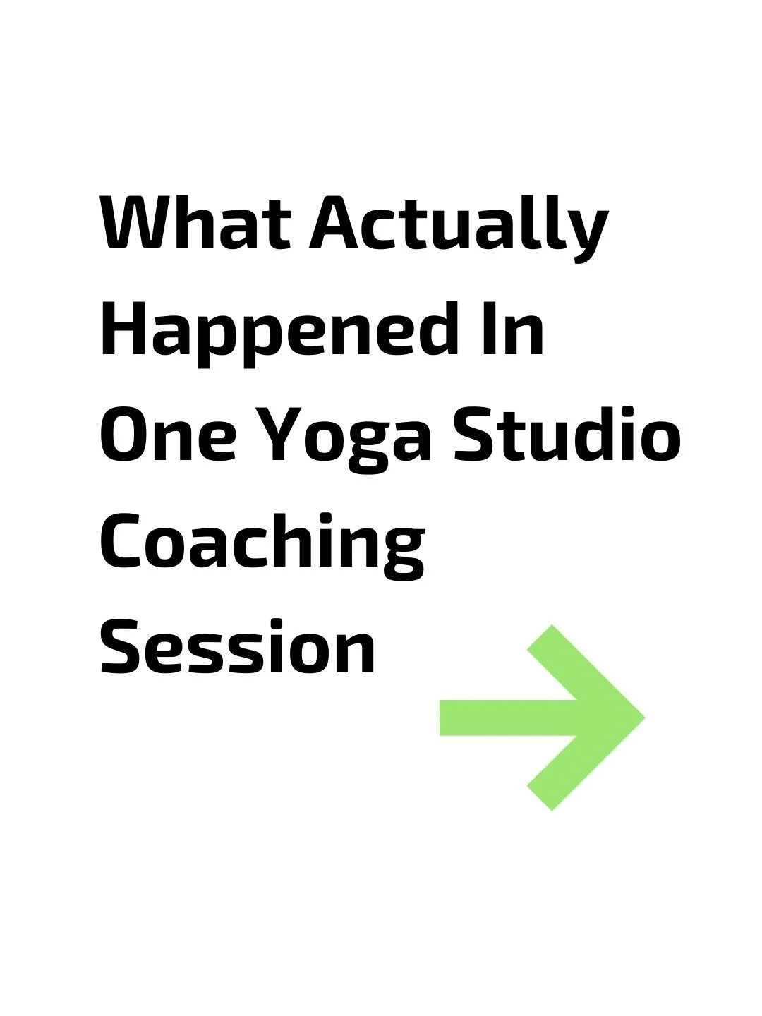 A quick look inside a real Yoga Studio coaching session this week.

On the surface we were meeting to talk about marketing and an upcoming teacher training.

But during the session a few bigger things surfaced.

A class that looked like it had low de
