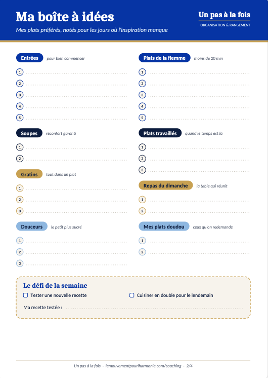 Gagne du temps sur tes menus de la semaine grâce à cette astuce