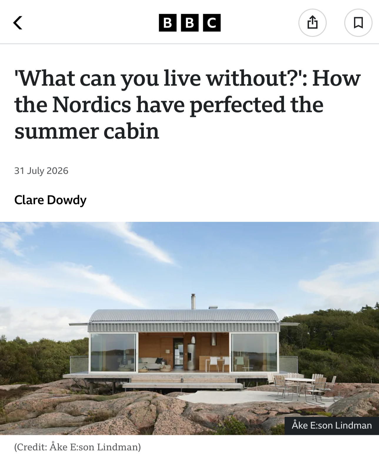 Villa Slävik - Artikel i BBC