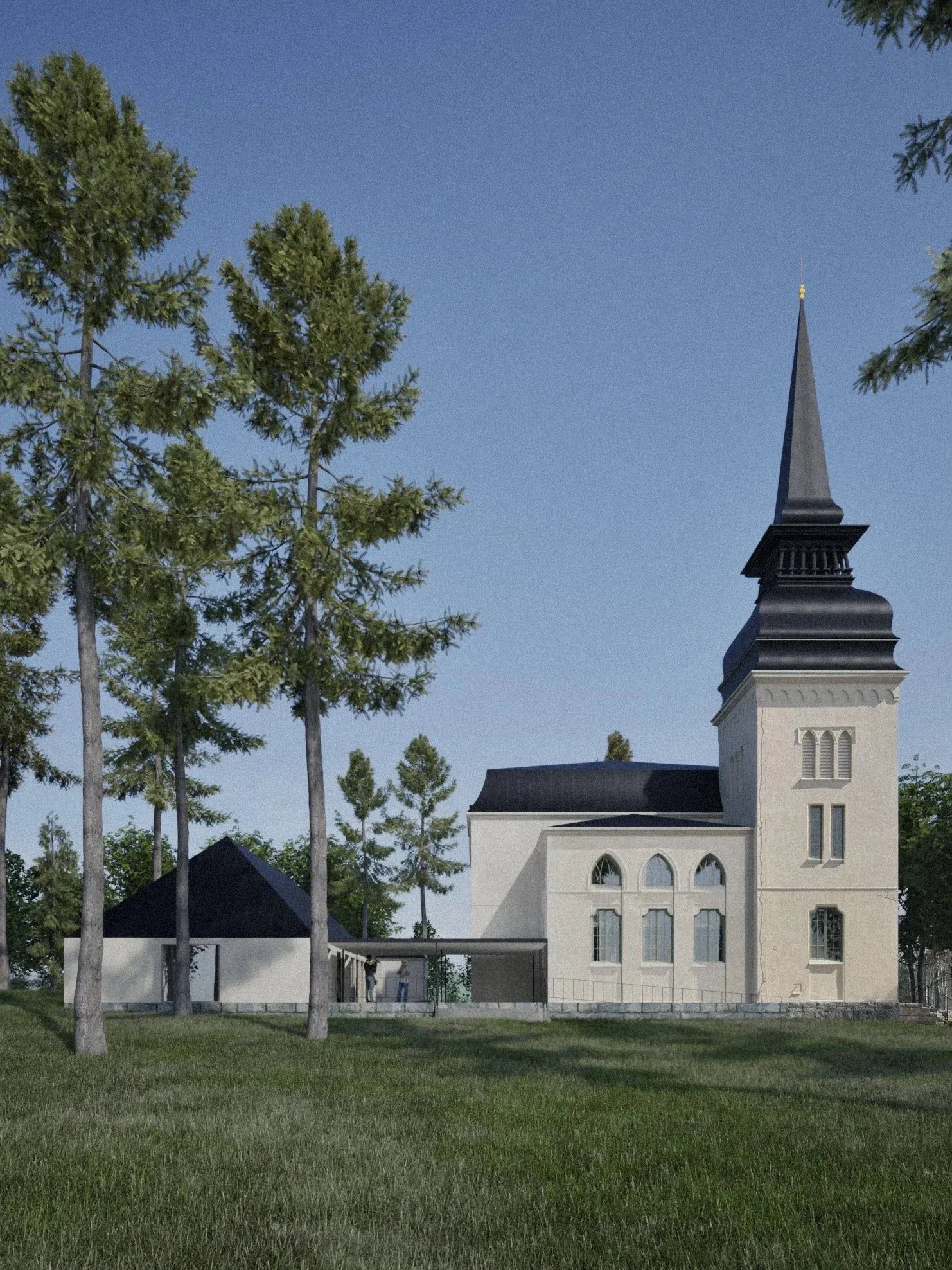 Grycksbo kyrka - Tillbyggnad